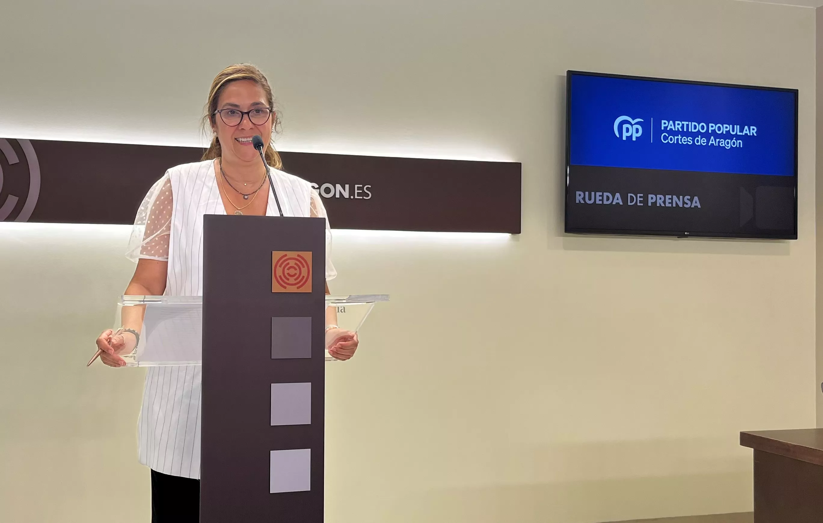 Susana Gaspar, portavoz de Educación del PP en las Cortes de Aragón