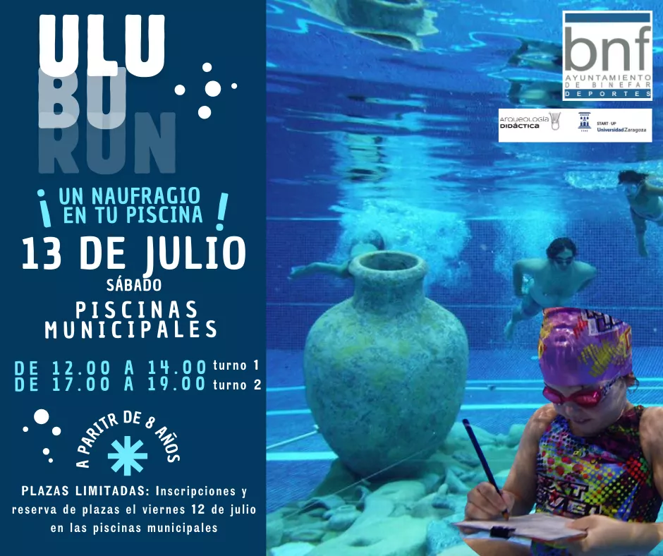 Uluburún, una actividad de animación en la piscina de Binéfar