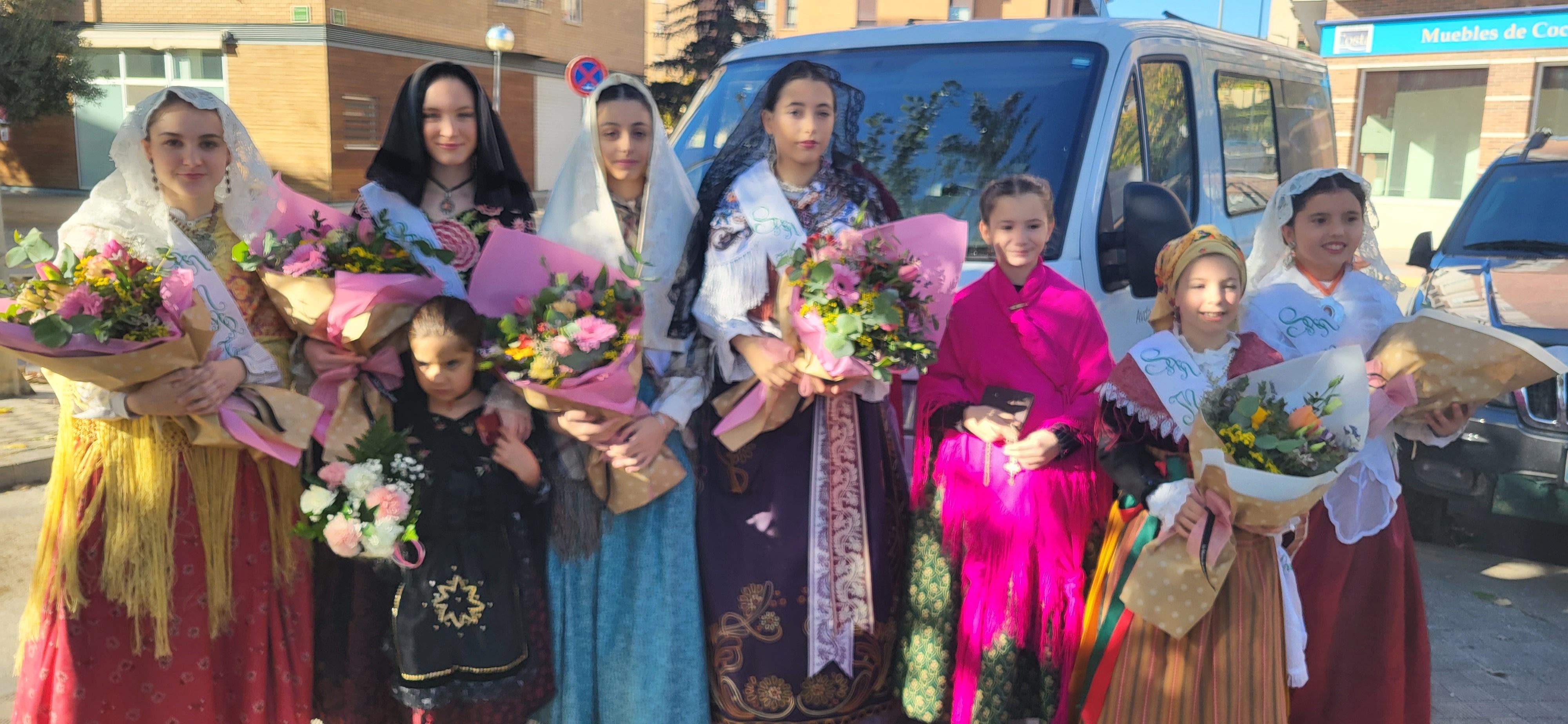 Ofrenda de flores y frutos del barrio de Santo Domingo y San Martín. Foto Myriam Martínez 