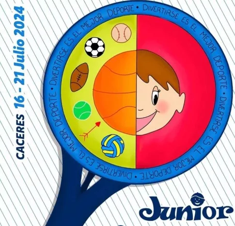 Cartel de la reunión del Movimiento Junior en Cáceres