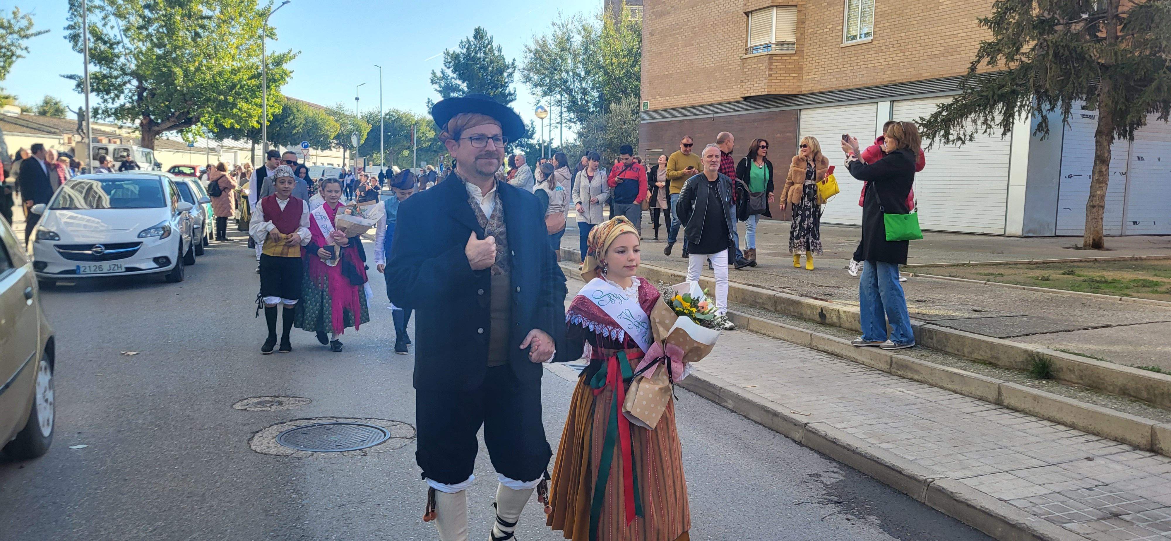 Ofrenda de flores y frutos del barrio de Santo Domingo y San Martín. Foto Myriam Martínez 
