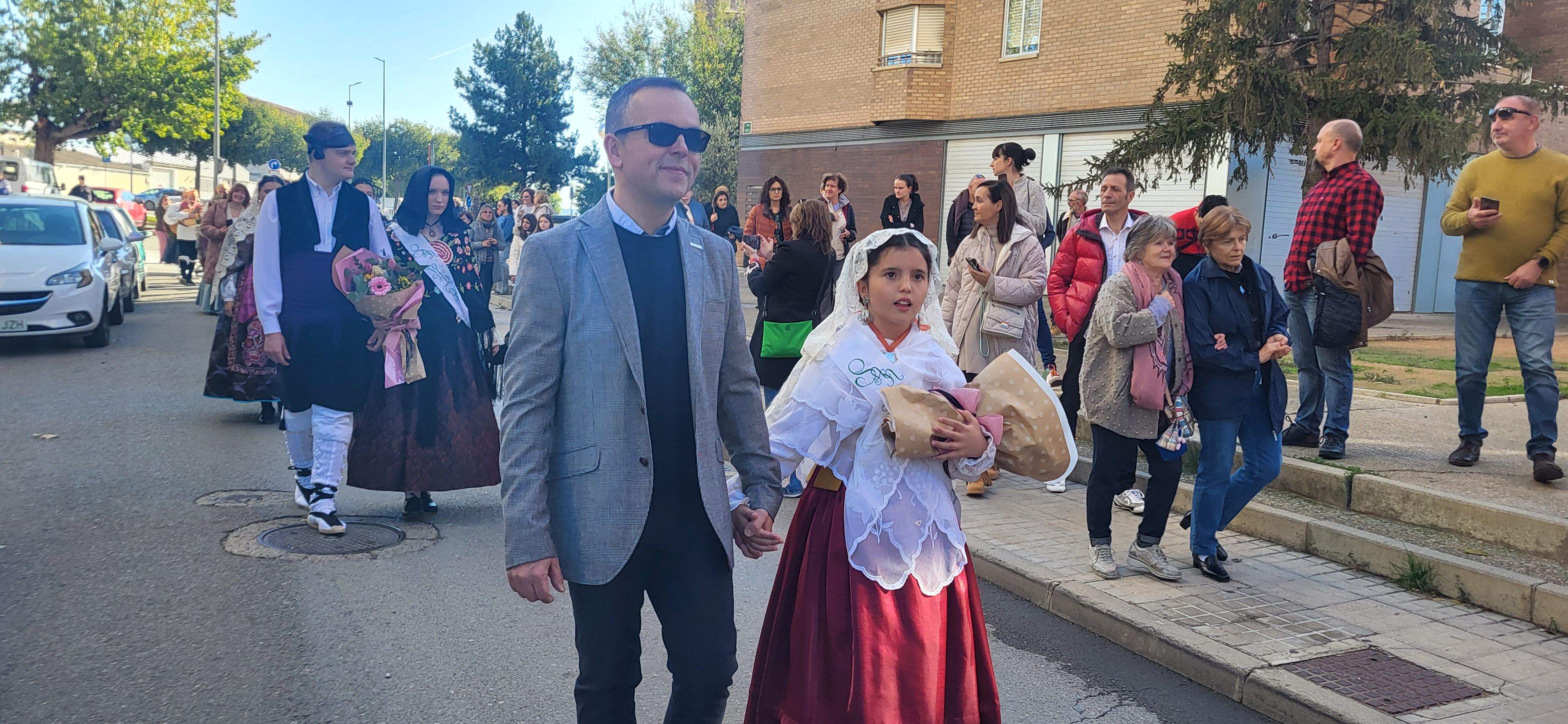 Ofrenda de flores y frutos del barrio de Santo Domingo y San Martín. Foto Myriam Martínez 