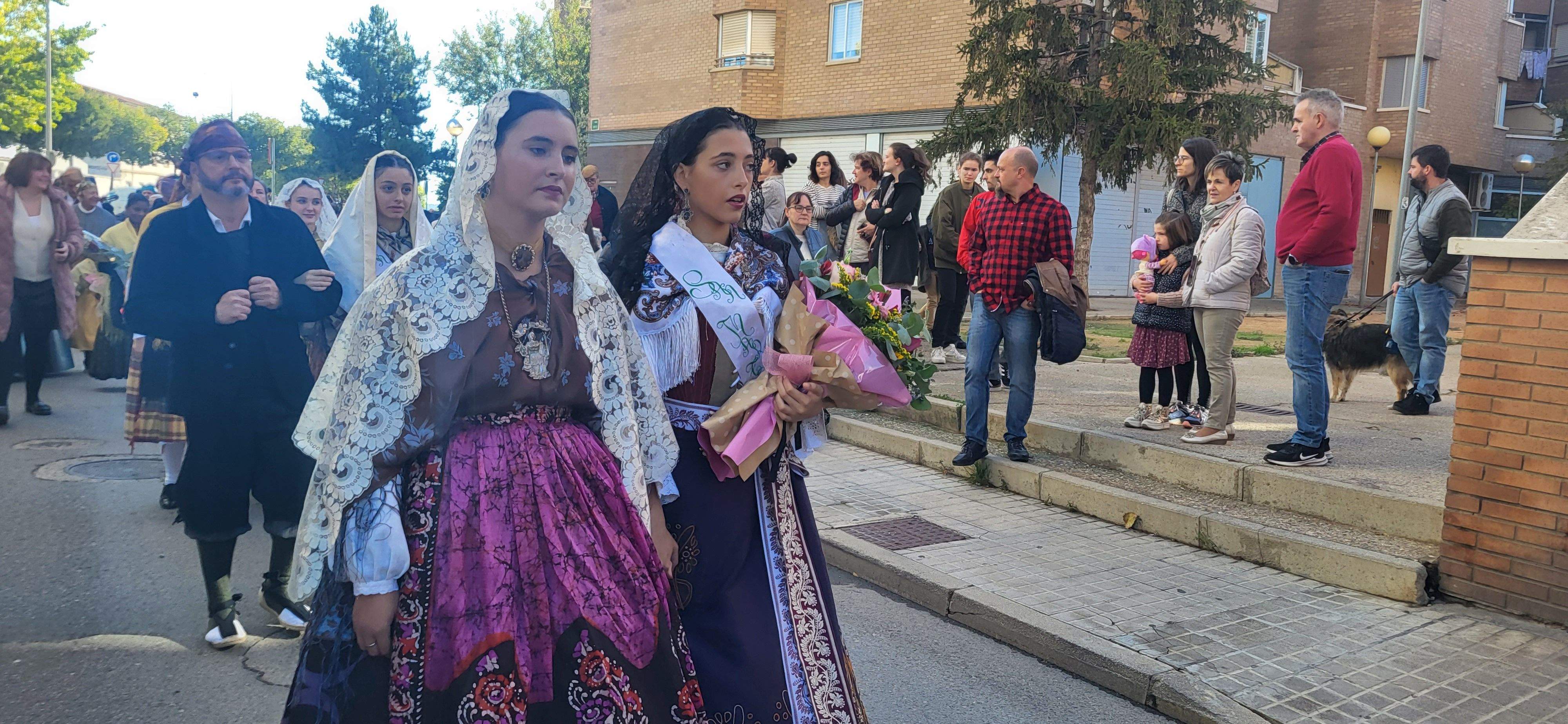 Ofrenda de flores y frutos del barrio de Santo Domingo y San Martín. Foto Myriam Martínez 