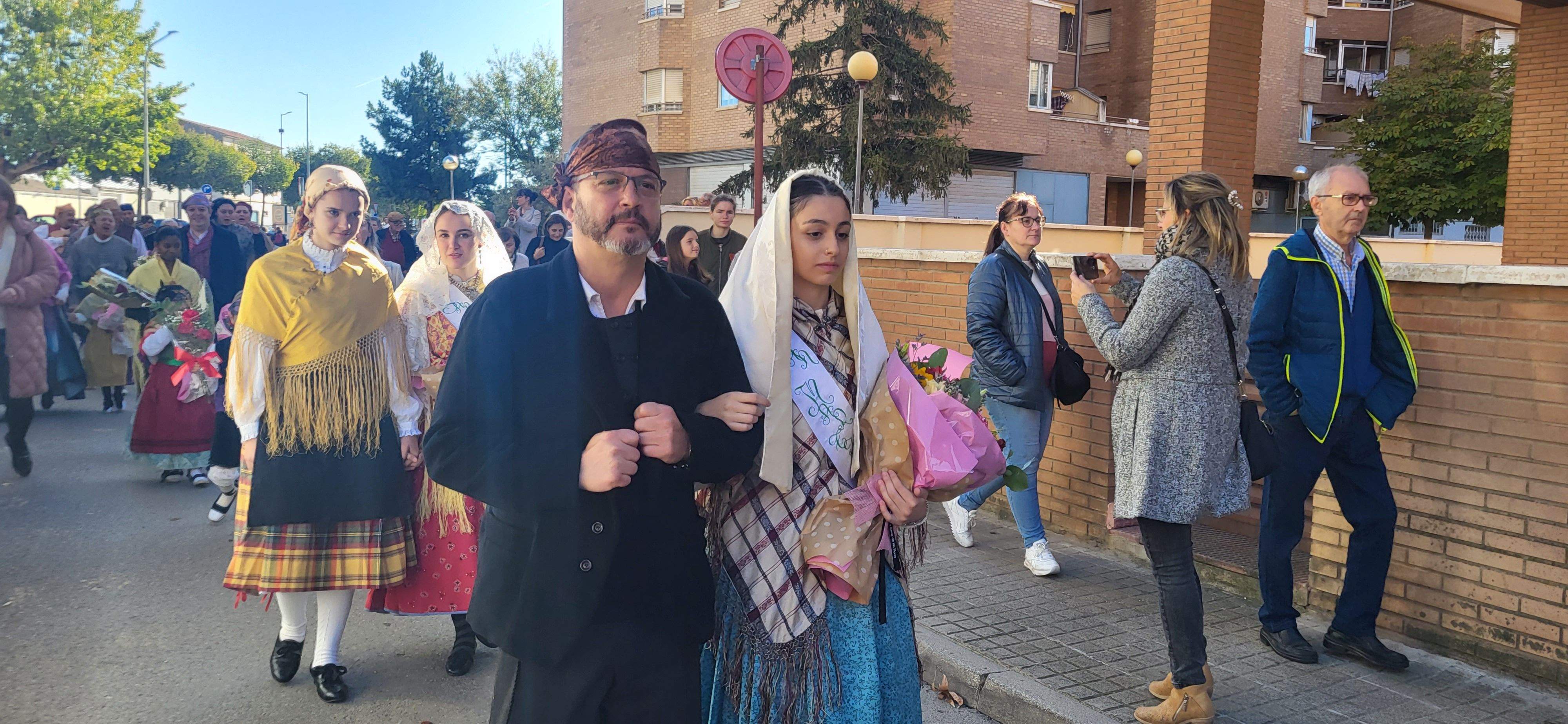Ofrenda de flores y frutos del barrio de Santo Domingo y San Martín. Foto Myriam Martínez 