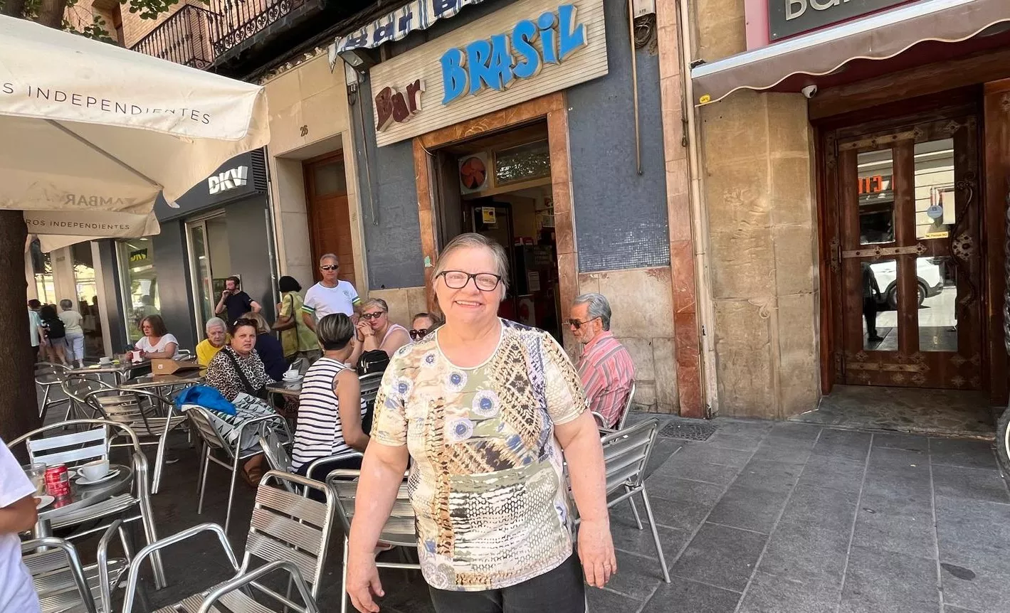 Alegría Blan en su Brasil este mediodía. Foto Mercedes Manterola Alegría Blan en su Brasil este mediodía. Foto Mercedes Manterola