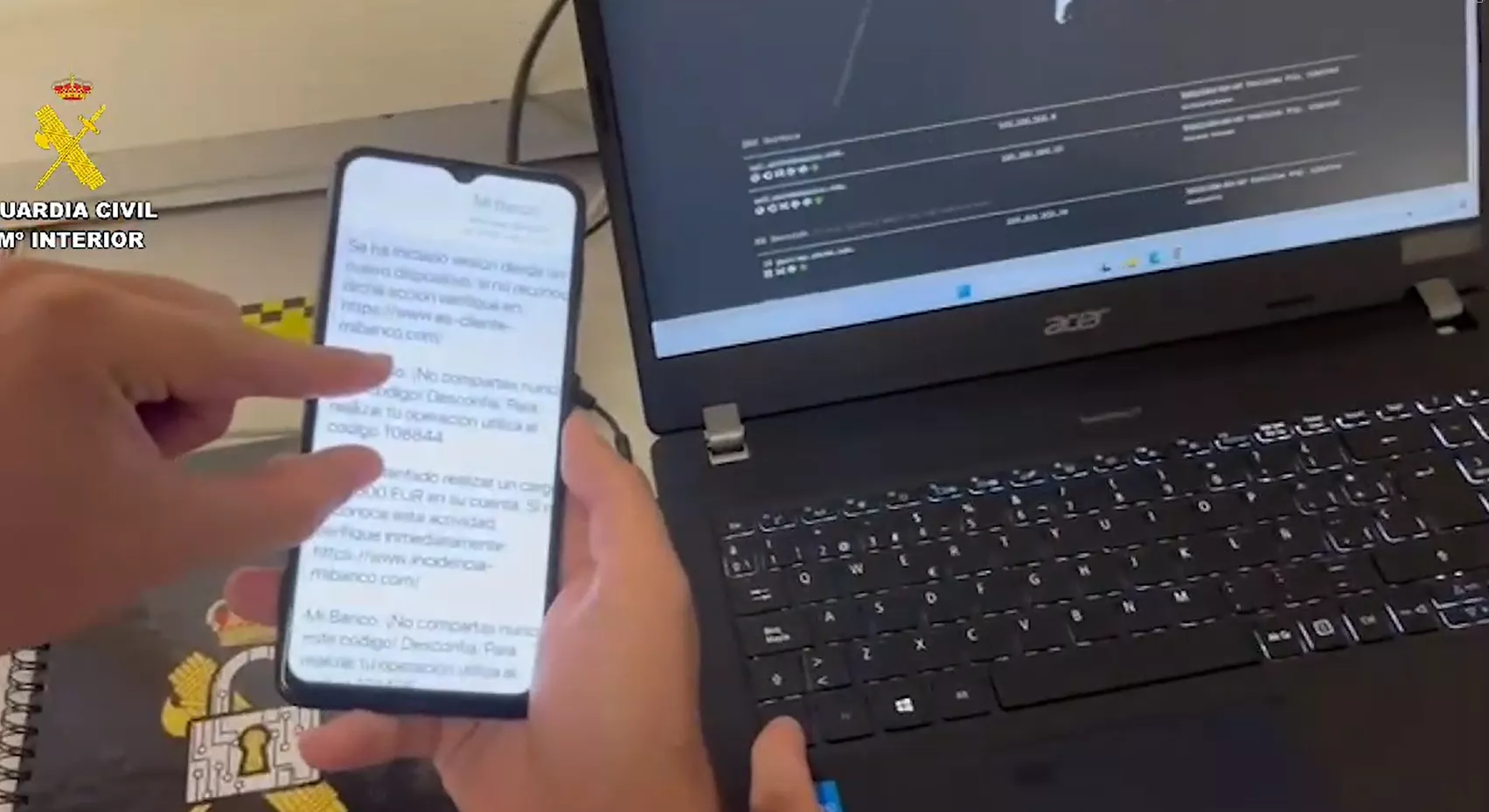 Imagen de la operación Capsmile de estafas por internet. Imagen de la operación Capsmile de estafas por internet.