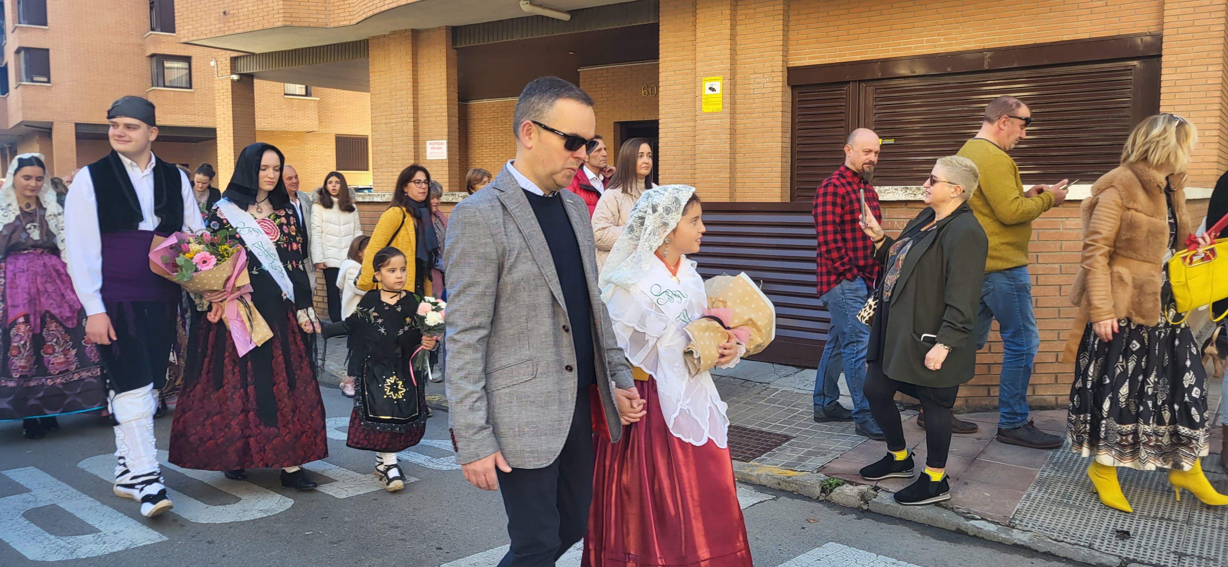 Ofrenda de flores y frutos del barrio de Santo Domingo y San Martín. Foto Myriam Martínez 