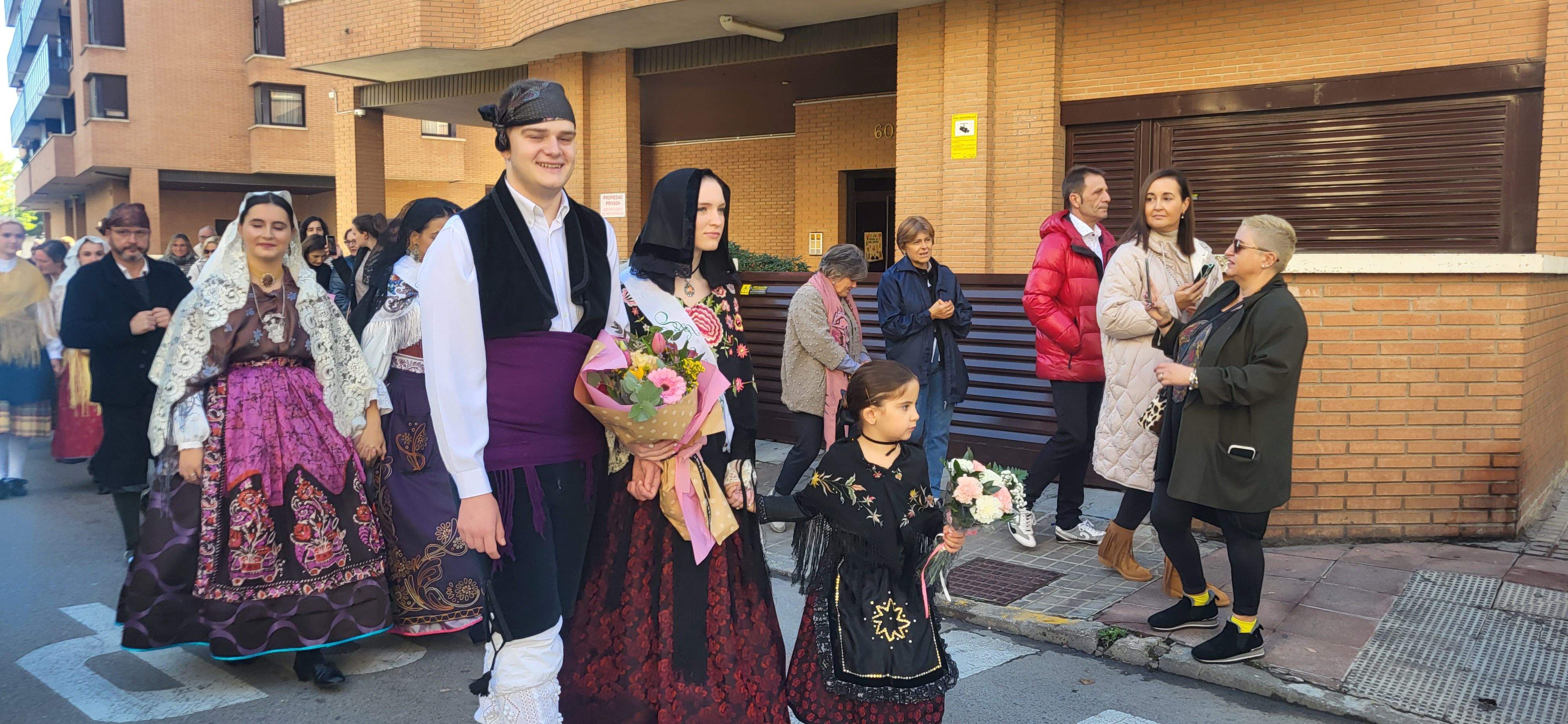 Ofrenda de flores y frutos del barrio de Santo Domingo y San Martín. Foto Myriam Martínez 