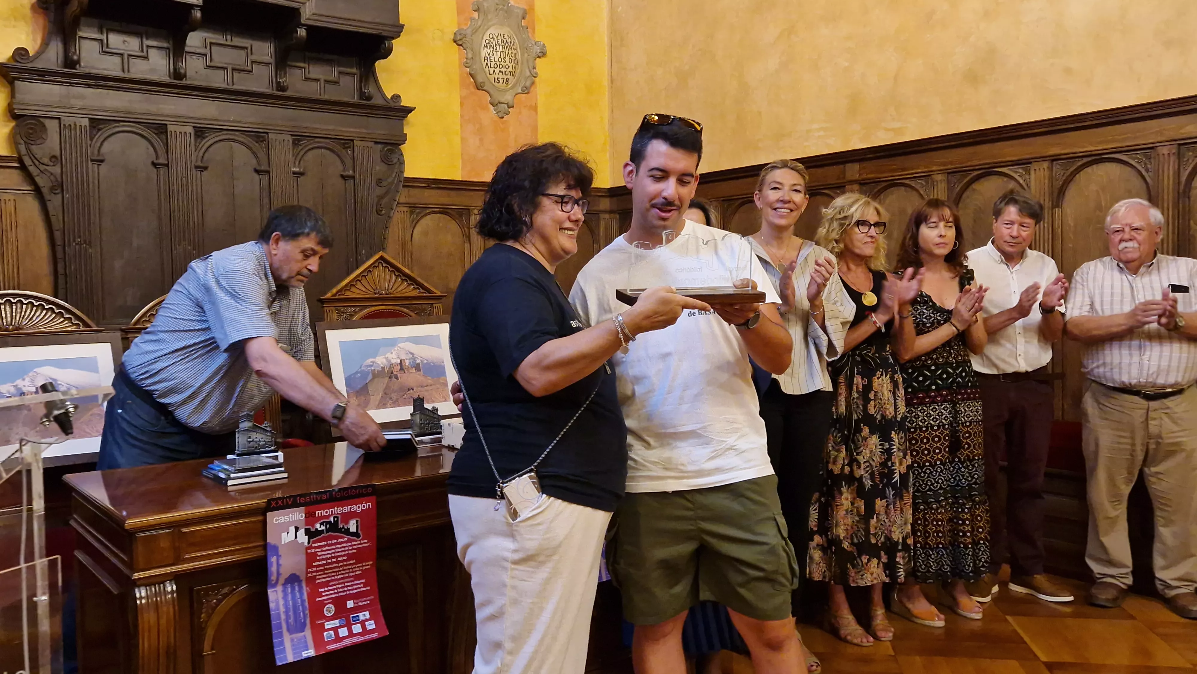 24º Festival Castillo de Montearagón: recepción en el Ayuntamiento de Huesca. Foto Myriam Martínez 