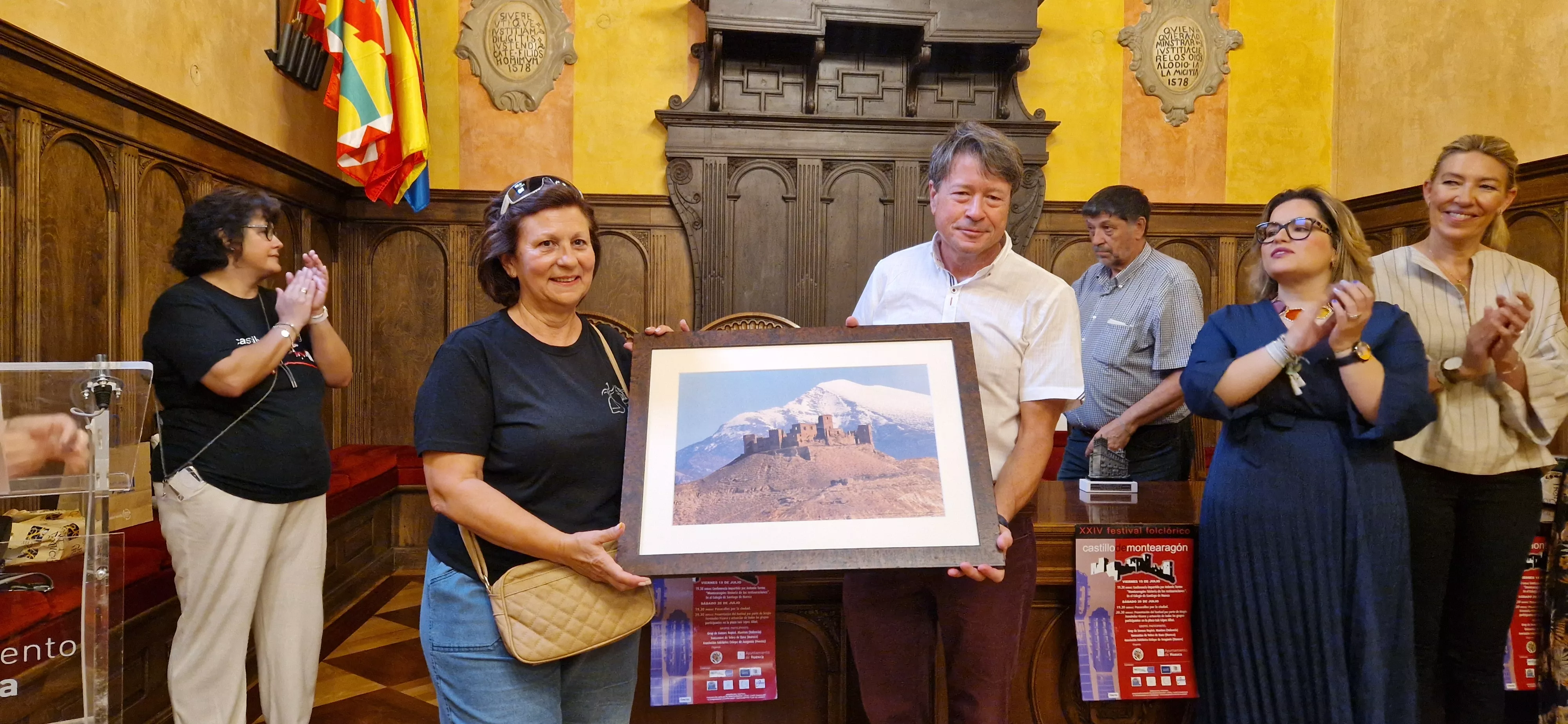 24º Festival Castillo de Montearagón: recepción en el Ayuntamiento de Huesca. Foto Myriam Martínez 