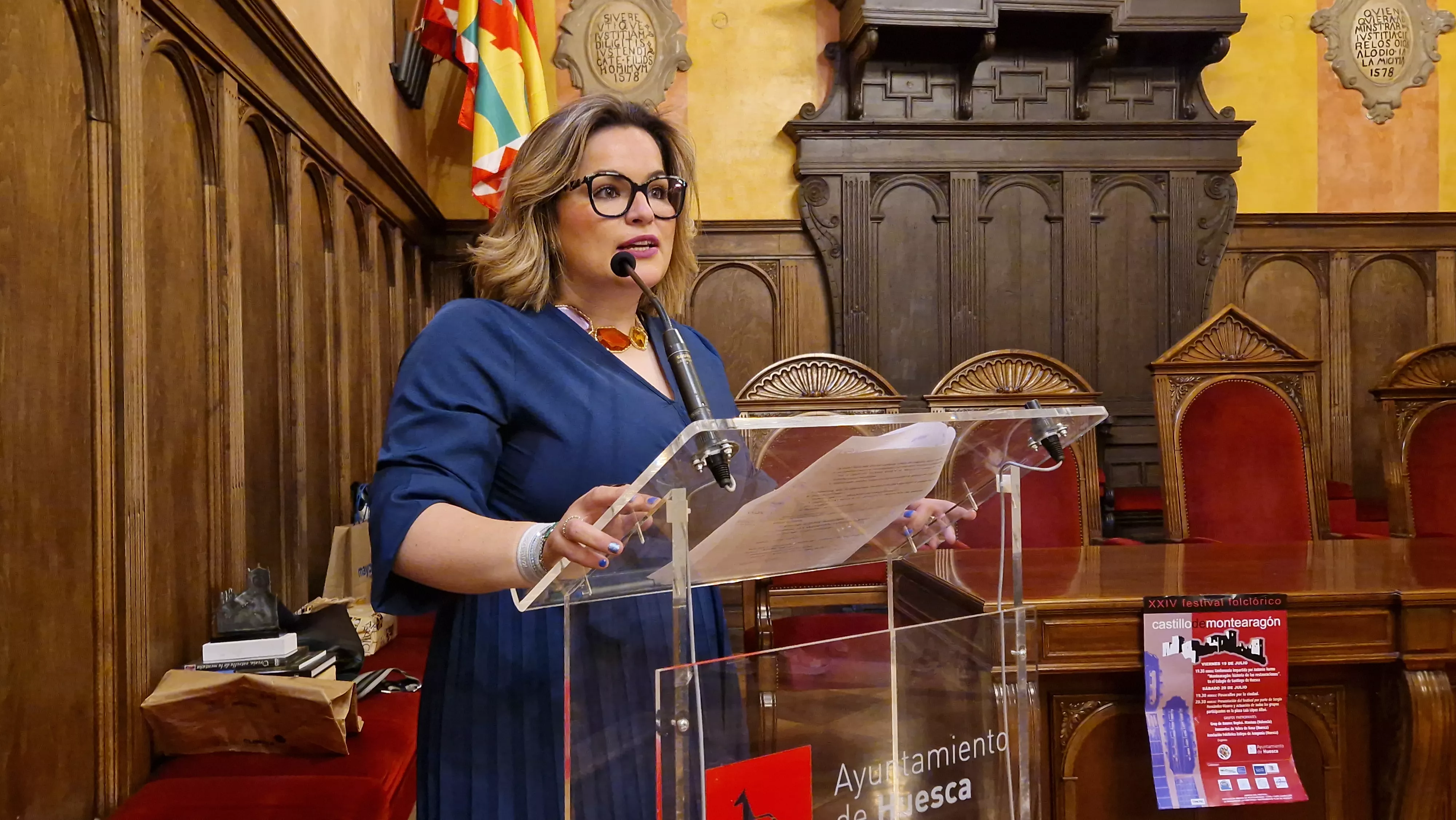 Sonia Latre, concejala de Infancia y Juventud, anuncia la ampliación del servicio de Biblioteca Infantil y cambio de ubicación. Foto Myriam Martínez 