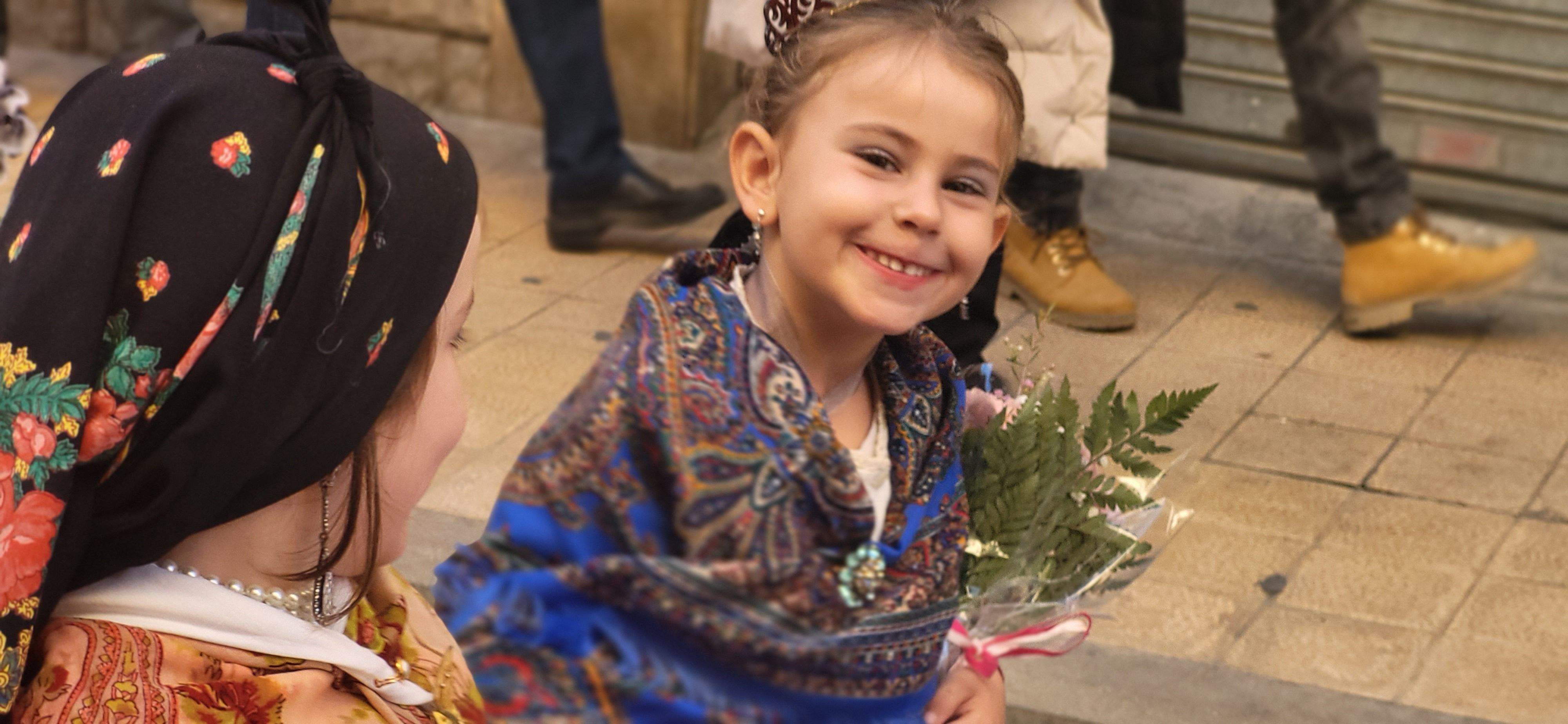 Ofrenda de flores y frutos del barrio de Santo Domingo y San Martín. Foto Myriam Martínez 