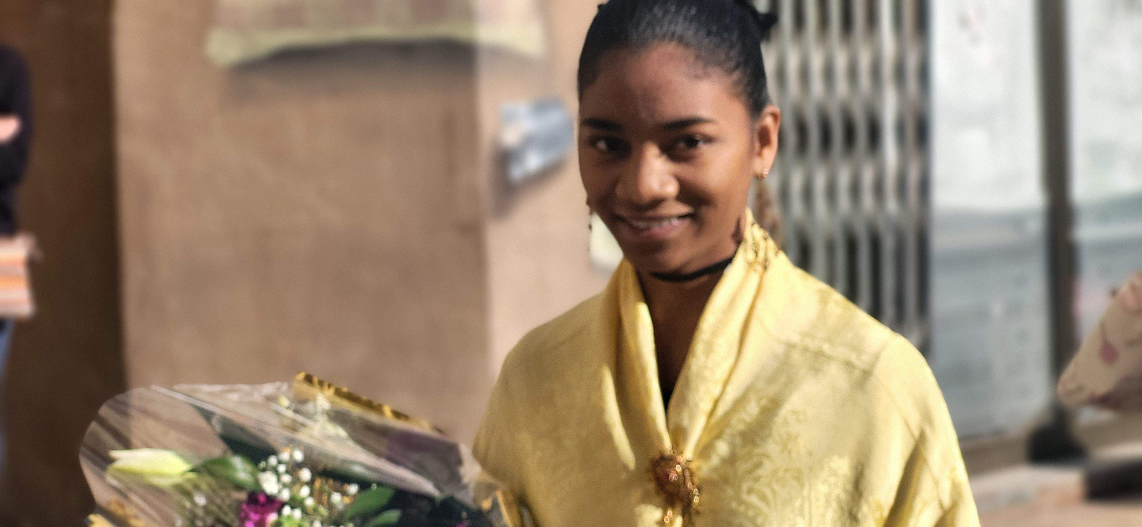 Ofrenda de flores y frutos del barrio de Santo Domingo y San Martín. Foto Myriam Martínez 