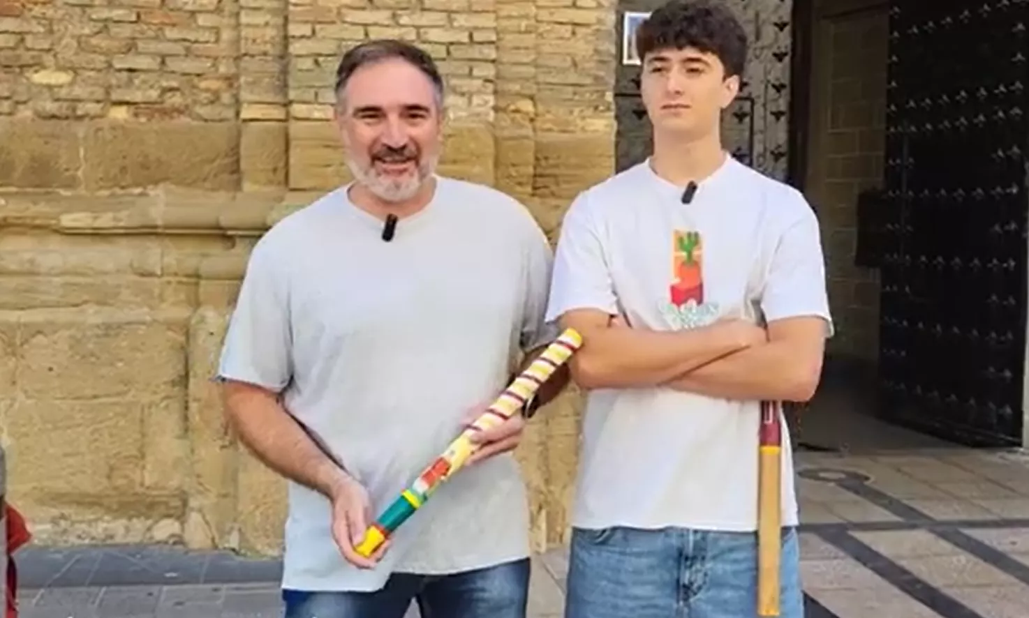 José Juan Andreu y Pablo Andreu, relevo en los Danzantes de Huesca