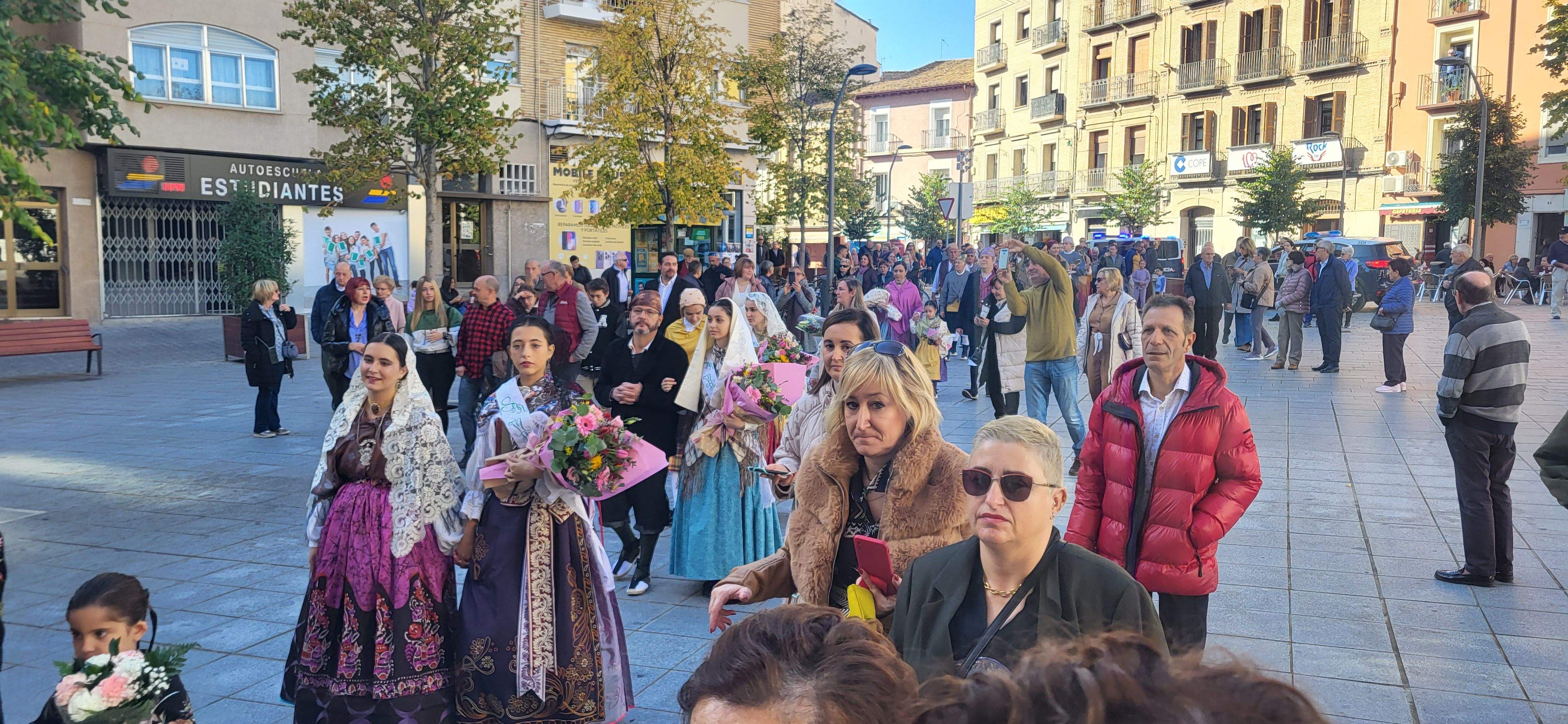Ofrenda de flores y frutos del barrio de Santo Domingo y San Martín. Foto Myriam Martínez 