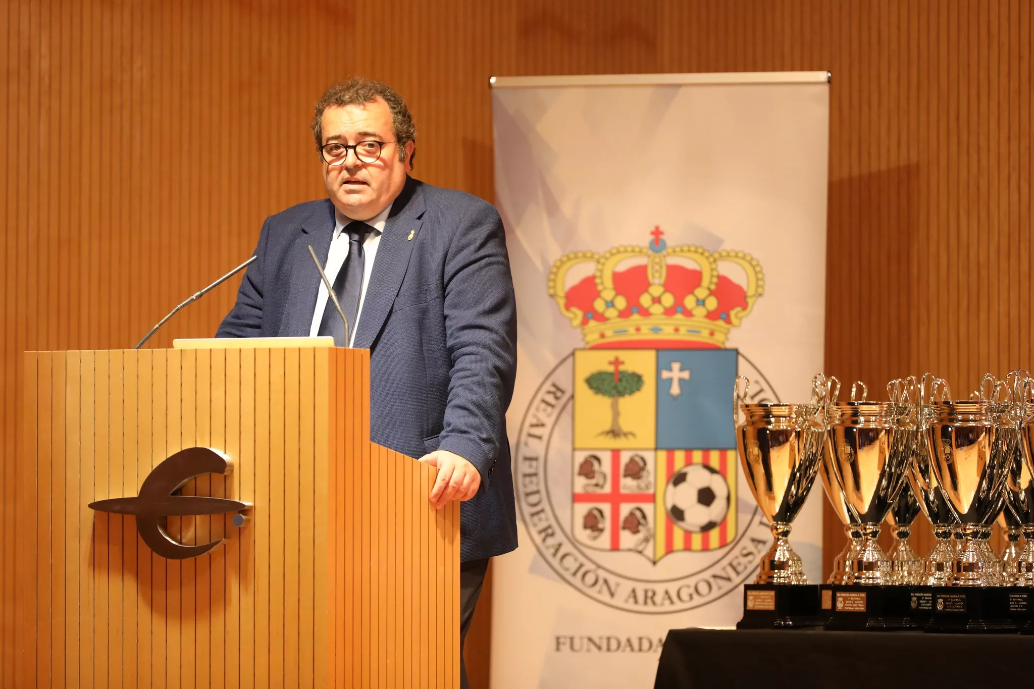 Manuel Torralba, presidente de la Real Federación Aragonesa de Fútbol.