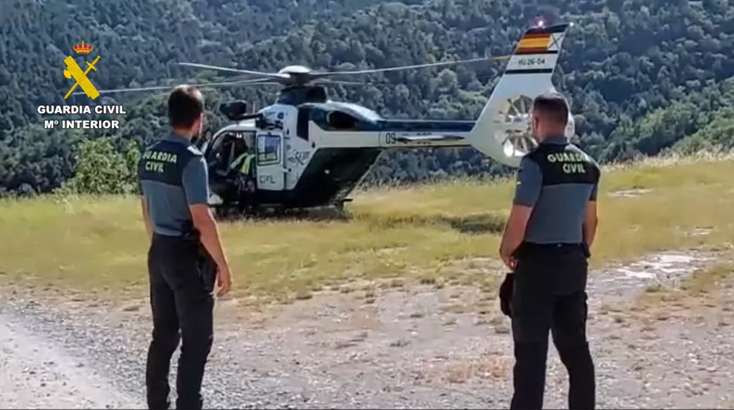 Imagen del archivo de miembros de los Greim y la Unidad Aérea en un rescate.