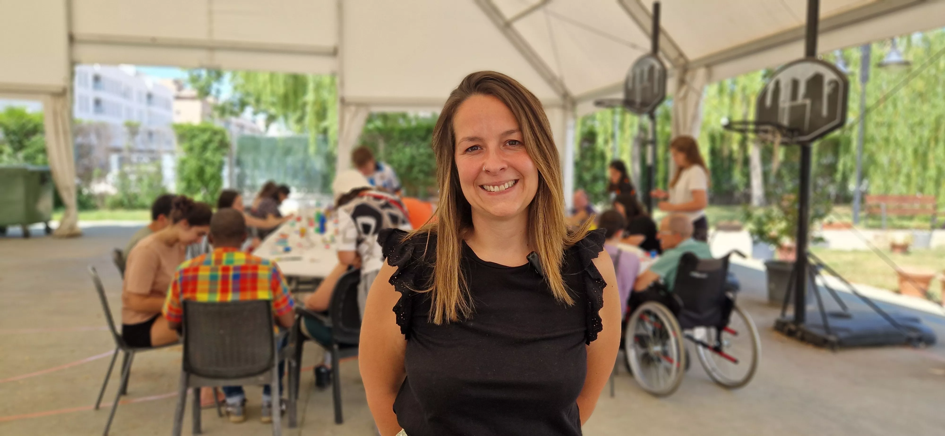 Irene Conte. Intercambio generacional de jóvenes de Vitoria con la Cruz Blanca de Huesca. Foto Myriam Martínez