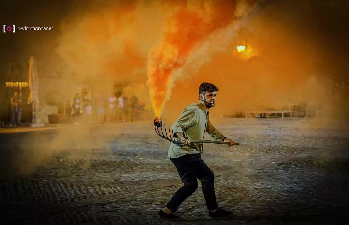 Diablo durante el ensayo general de la Morisma