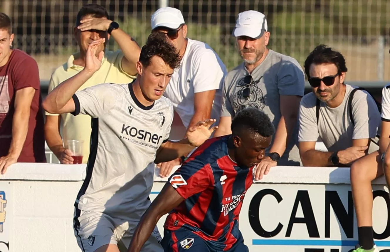 Soko, de lo más destacado del Huesca este miércoles contra Osasuna.