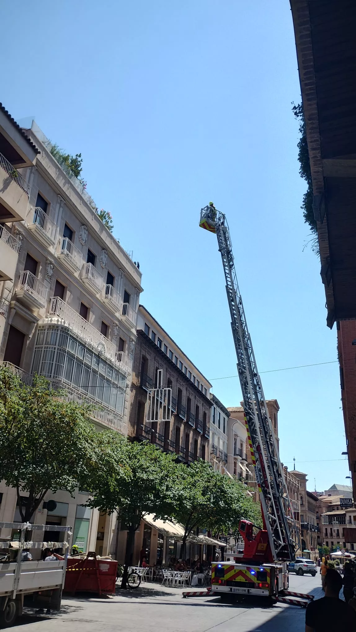 Falsa alarma de incendio en el Coso Alto de Huesca. 