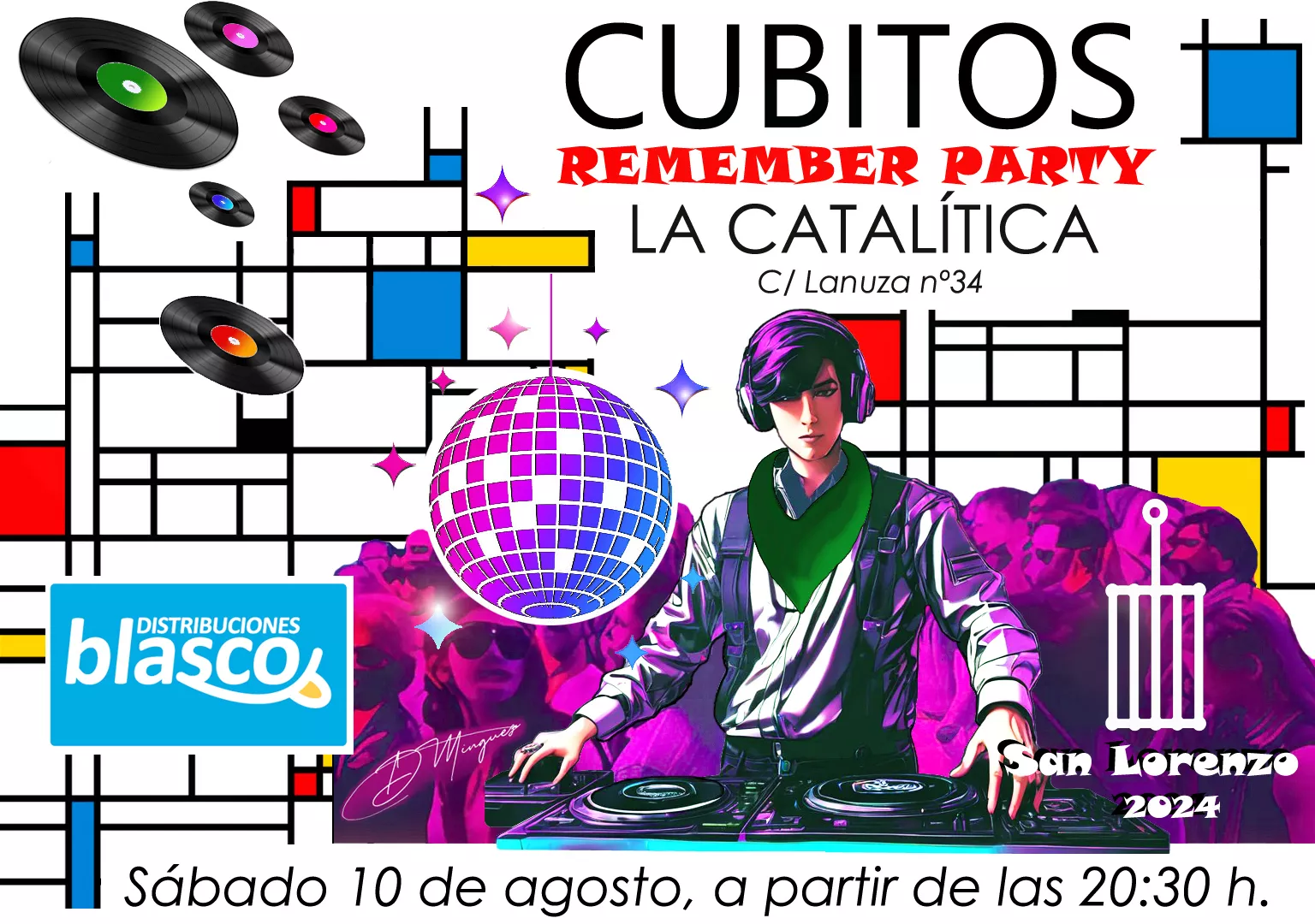 Cartel de Cubitos Remember Party