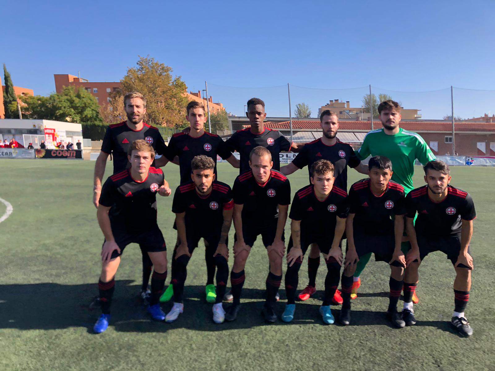 Once del Internacional de Huesca en su visita al Actur.