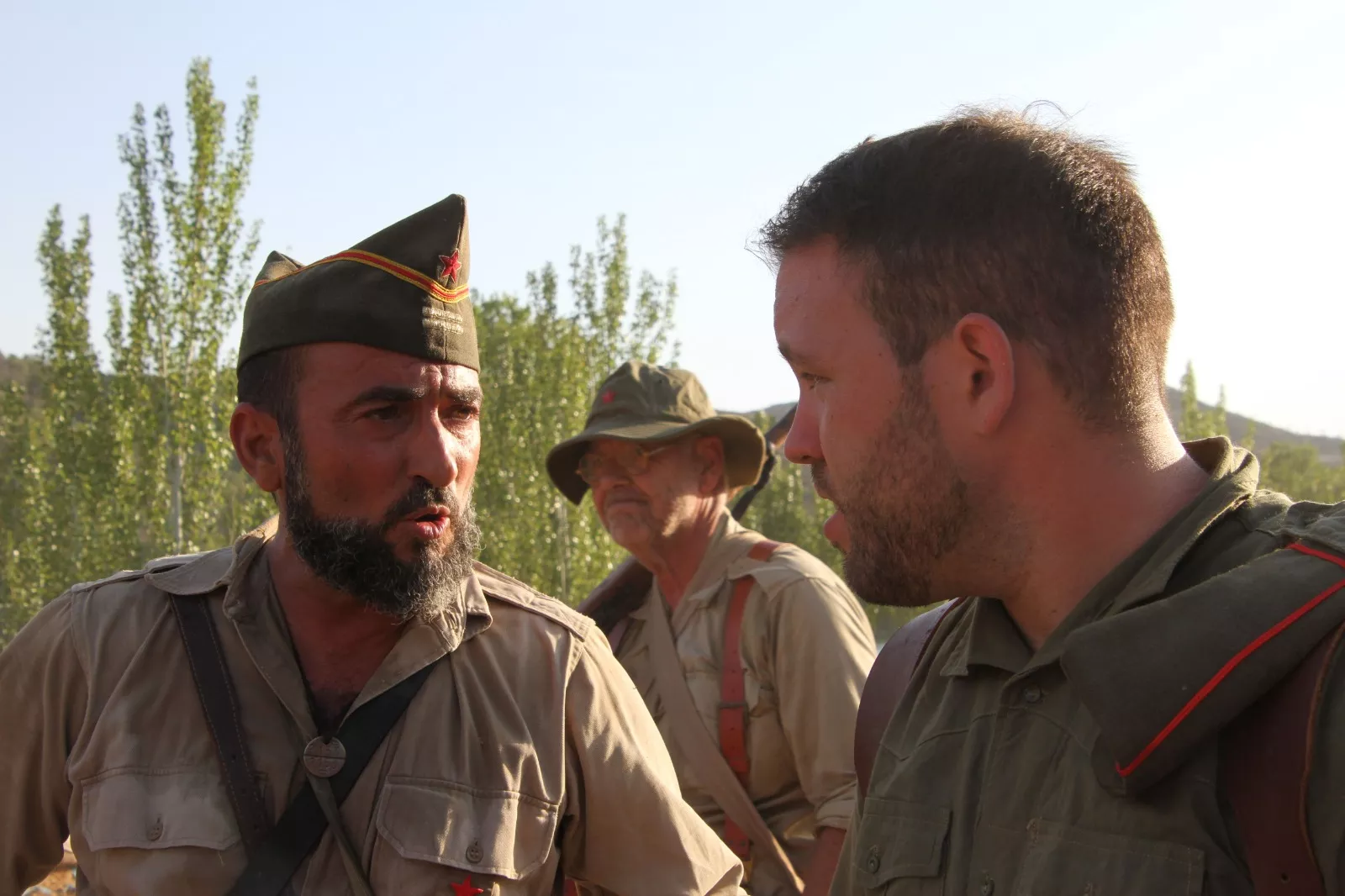 La asociación Primera Línea recreando la batalla del Ebro en Fayón. Foto Carlos Neofato