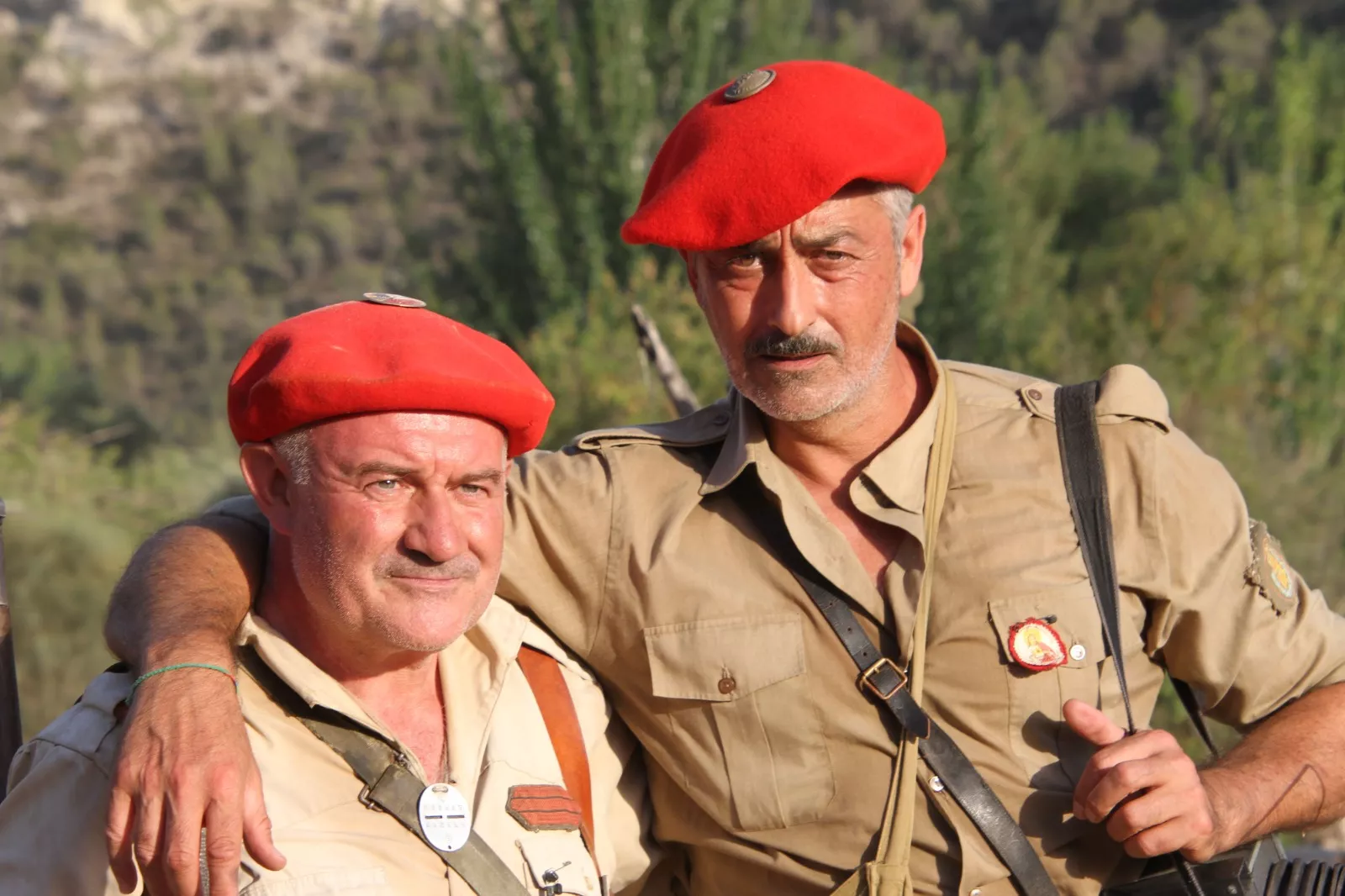 La asociación Primera Línea recreando la batalla del Ebro en Fayón. Foto Carlos Neofato