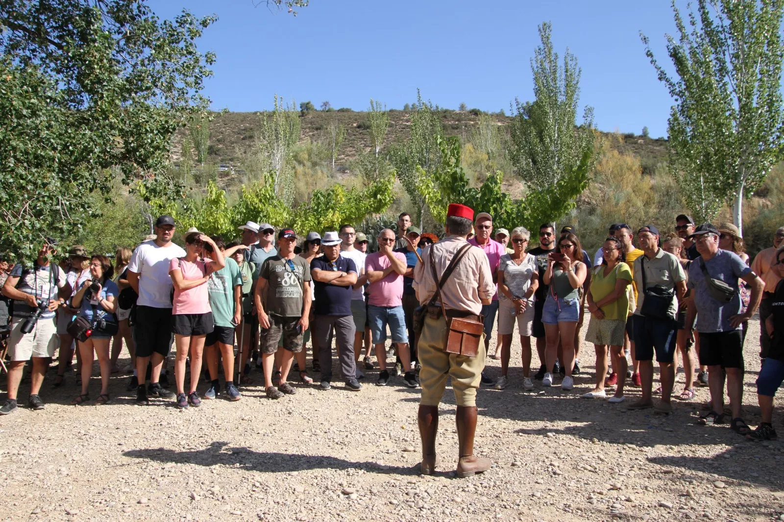 La asociación Primera Línea recreando la batalla del Ebro en Fayón. Foto Carlos Neofato