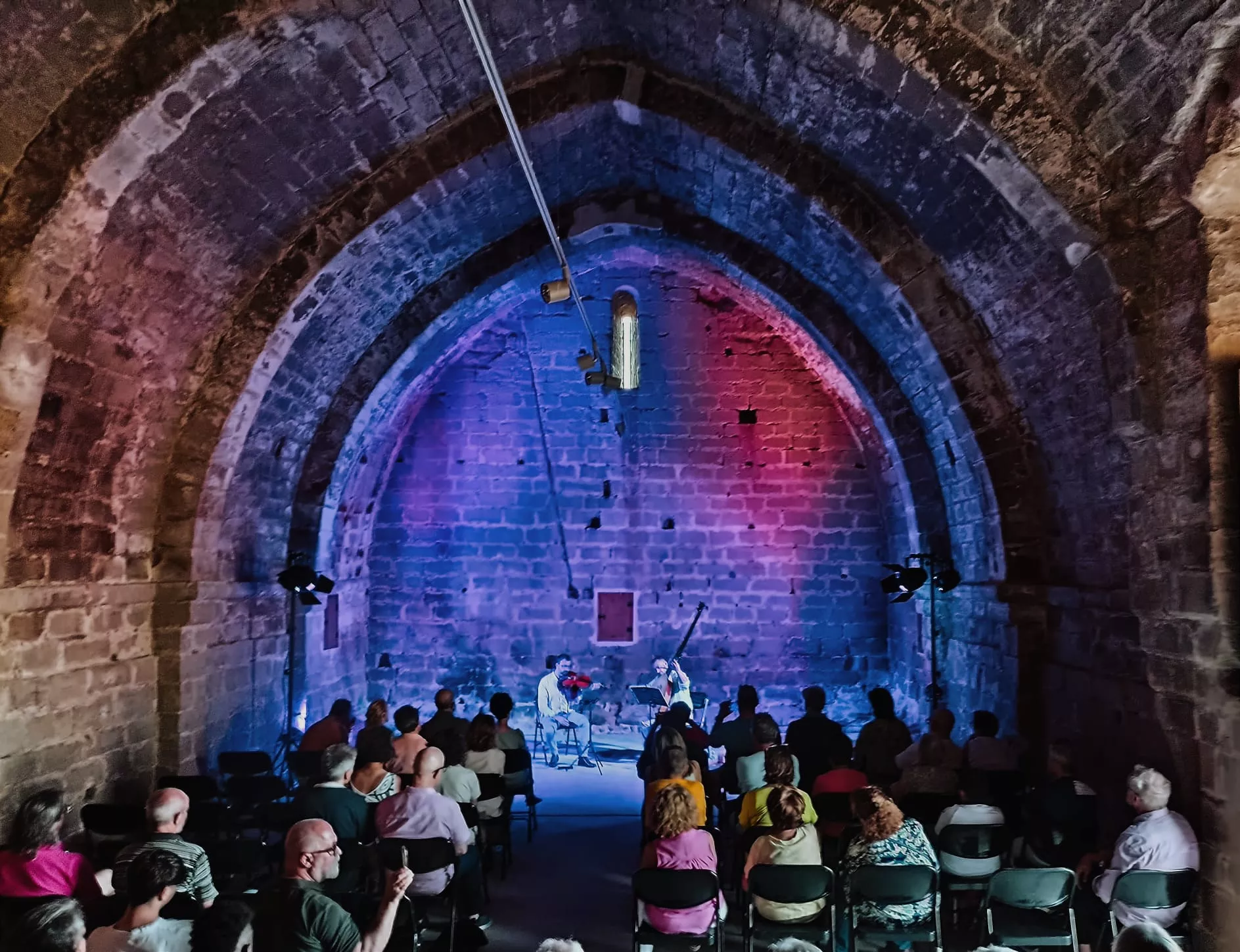 Franco y López en la ermita de Alcalá de Gurrea