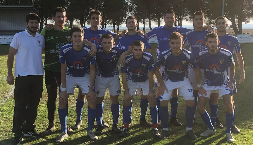 Once del Santalecina en su derrota ante Almunia de San Juan. 