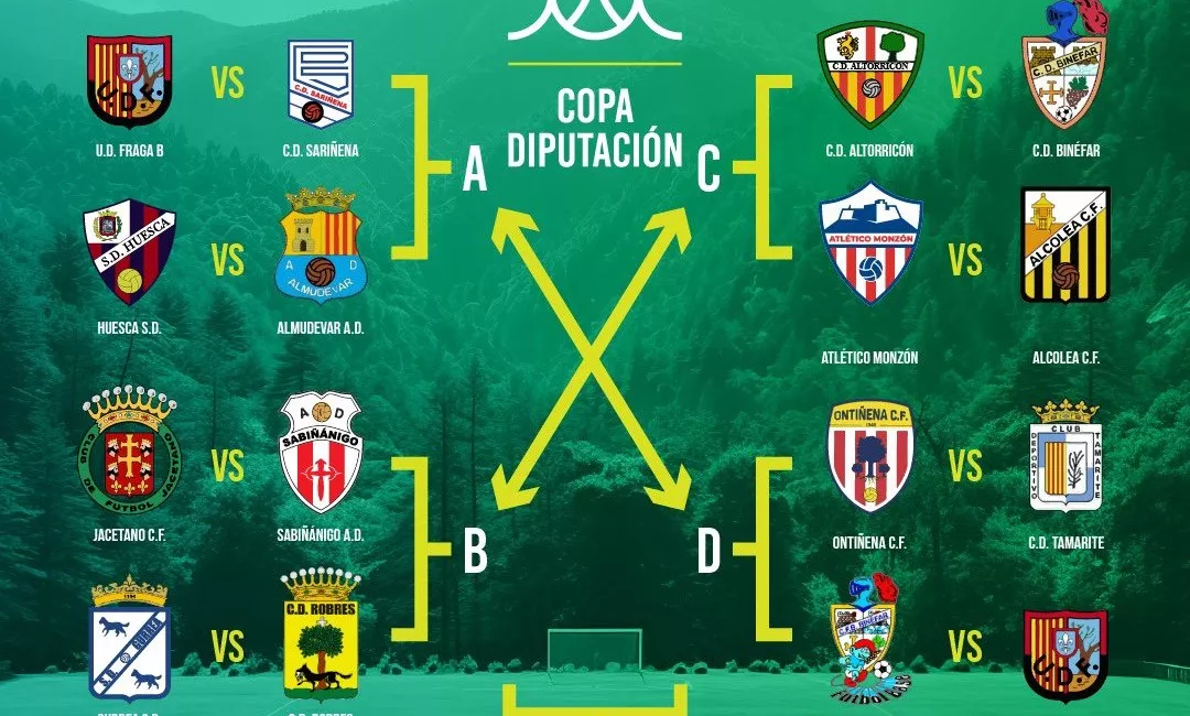 Cuadro definitivo de la Copa Diputación tras la renuncia del Tardienta.