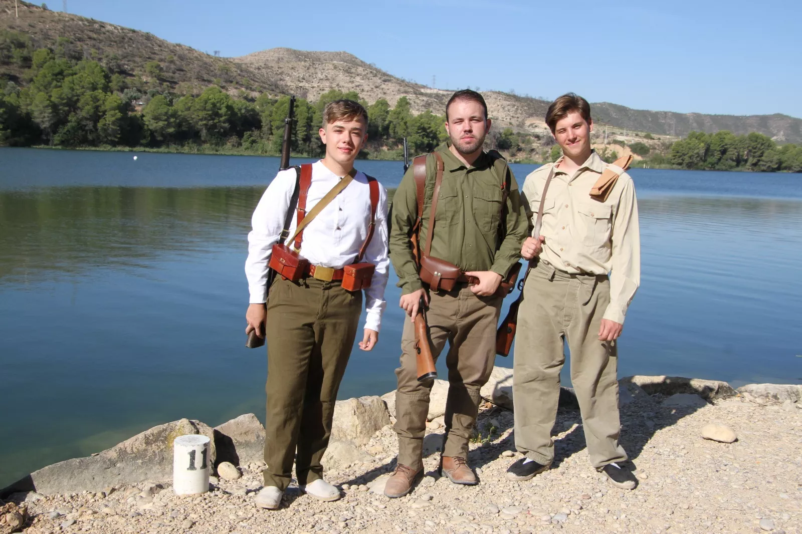 La asociación Primera Línea recreando la batalla del Ebro en Fayón. Foto Carlos Neofato 
