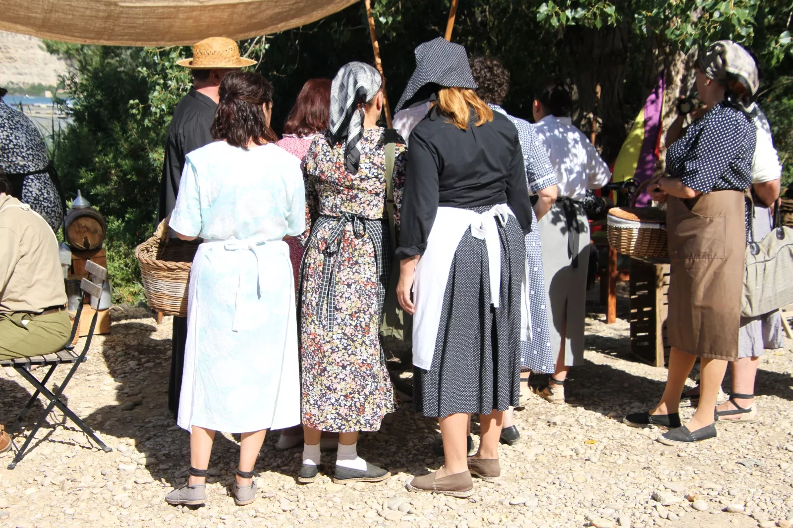 La asociación Primera Línea recreando la batalla del Ebro en Fayón. Foto Carlos Neofato 
