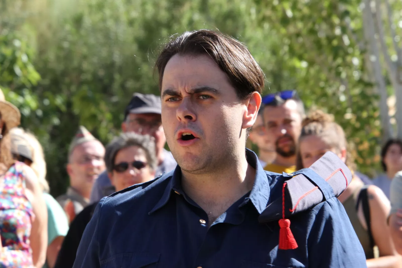 La asociación Primera Línea recreando la batalla del Ebro en Fayón. Foto Carlos Neofato 