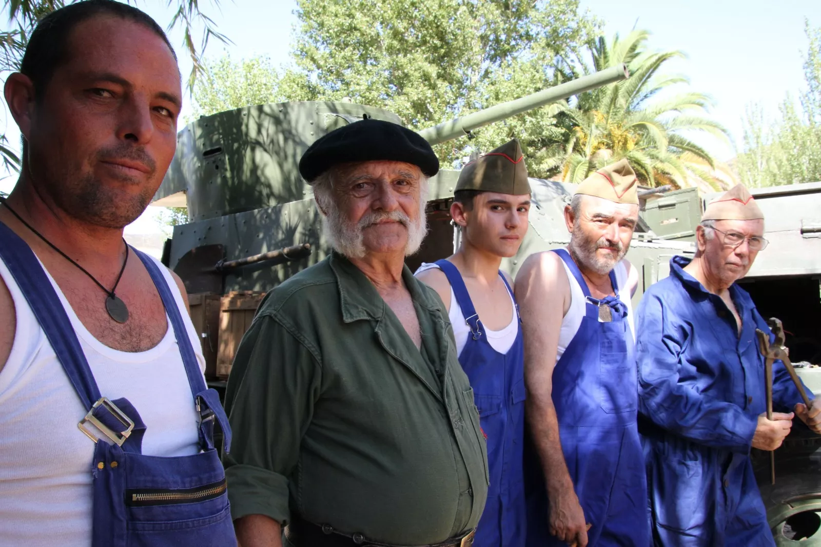 La asociación Primera Línea recreando la batalla del Ebro en Fayón. Foto Carlos Neofato 