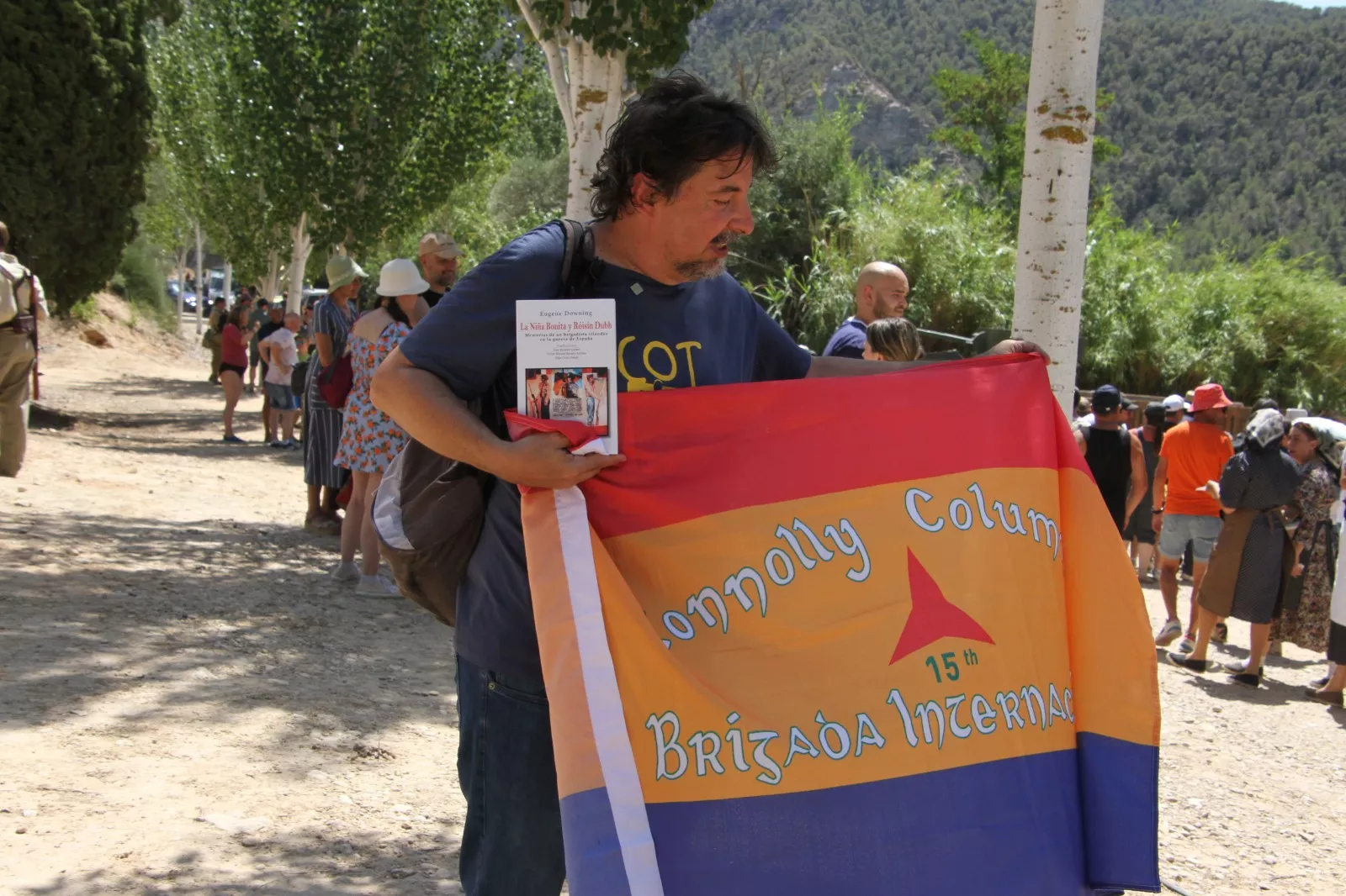 La asociación Primera Línea recreando la batalla del Ebro en Fayón. Foto Carlos Neofato 