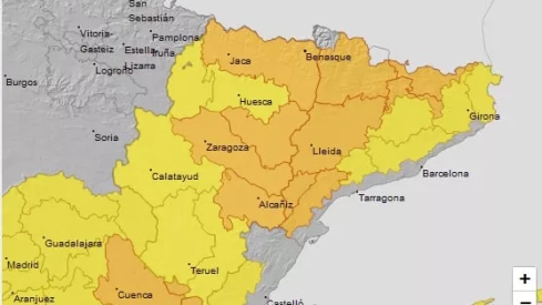Mapa de Aragón para el jueves, 1 Mapa de Aragón para el jueves, 1