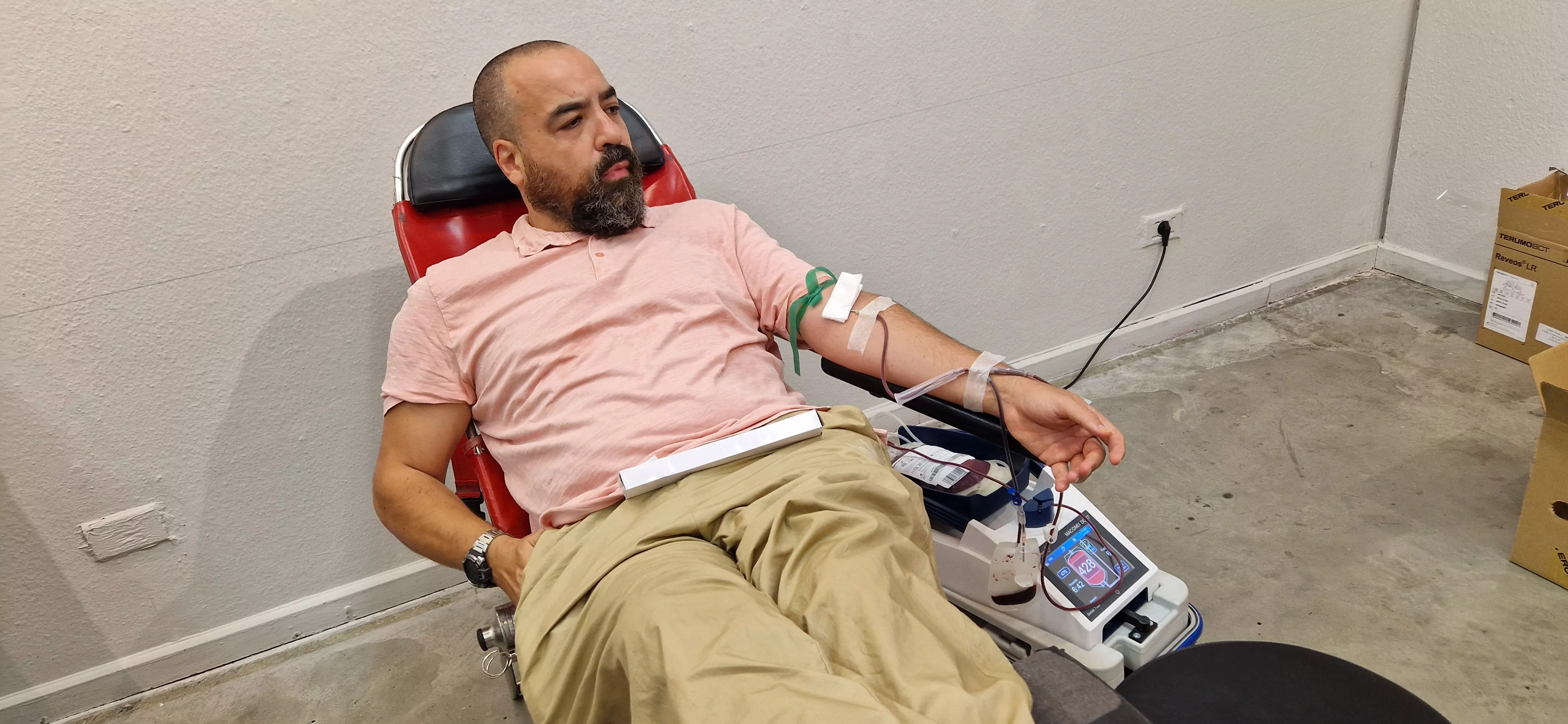 Primera edición del Prelaurentis solidario de donación de sangre en Huesca. Foto Myriam Martínez