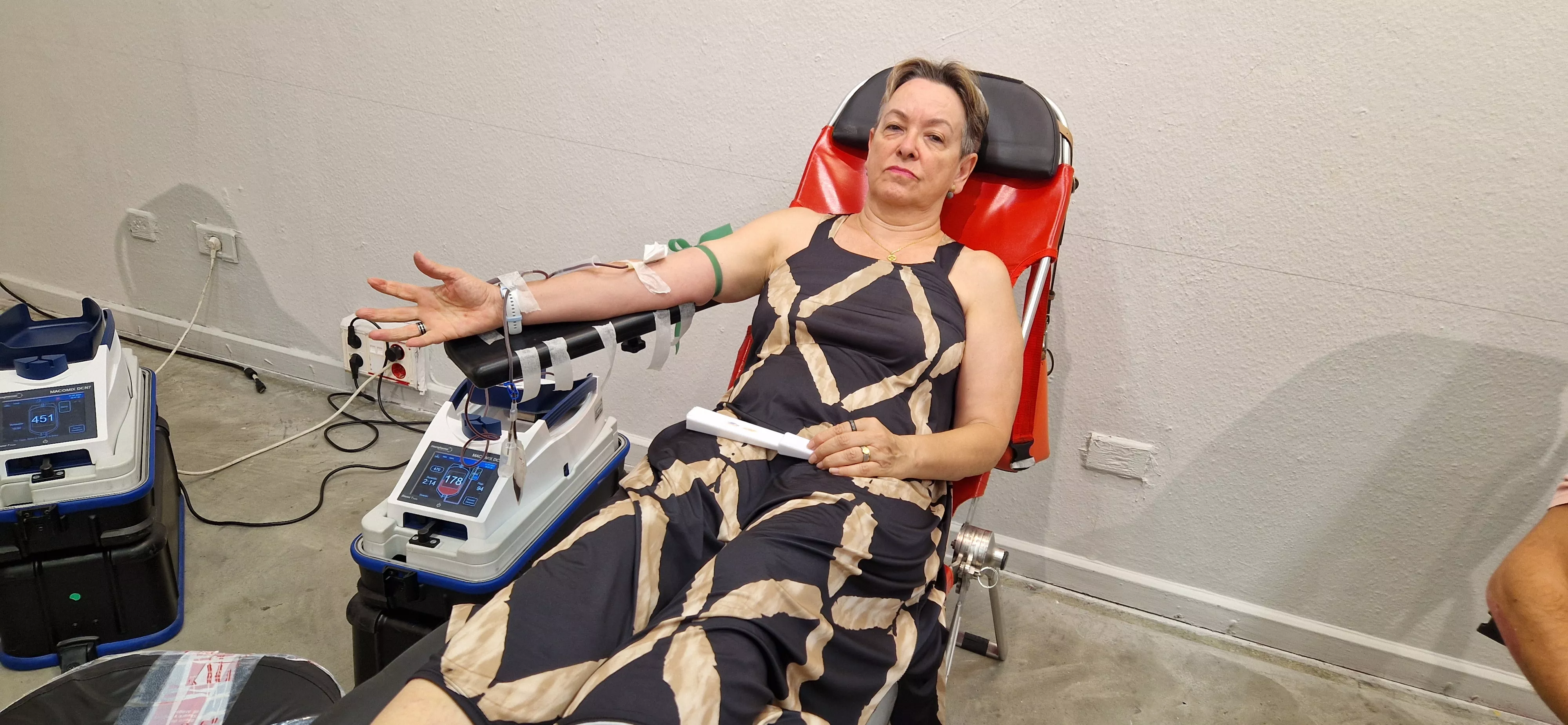 Prelaurentis solidario de donación de sangre en Huesca. Foto Myriam Martínez