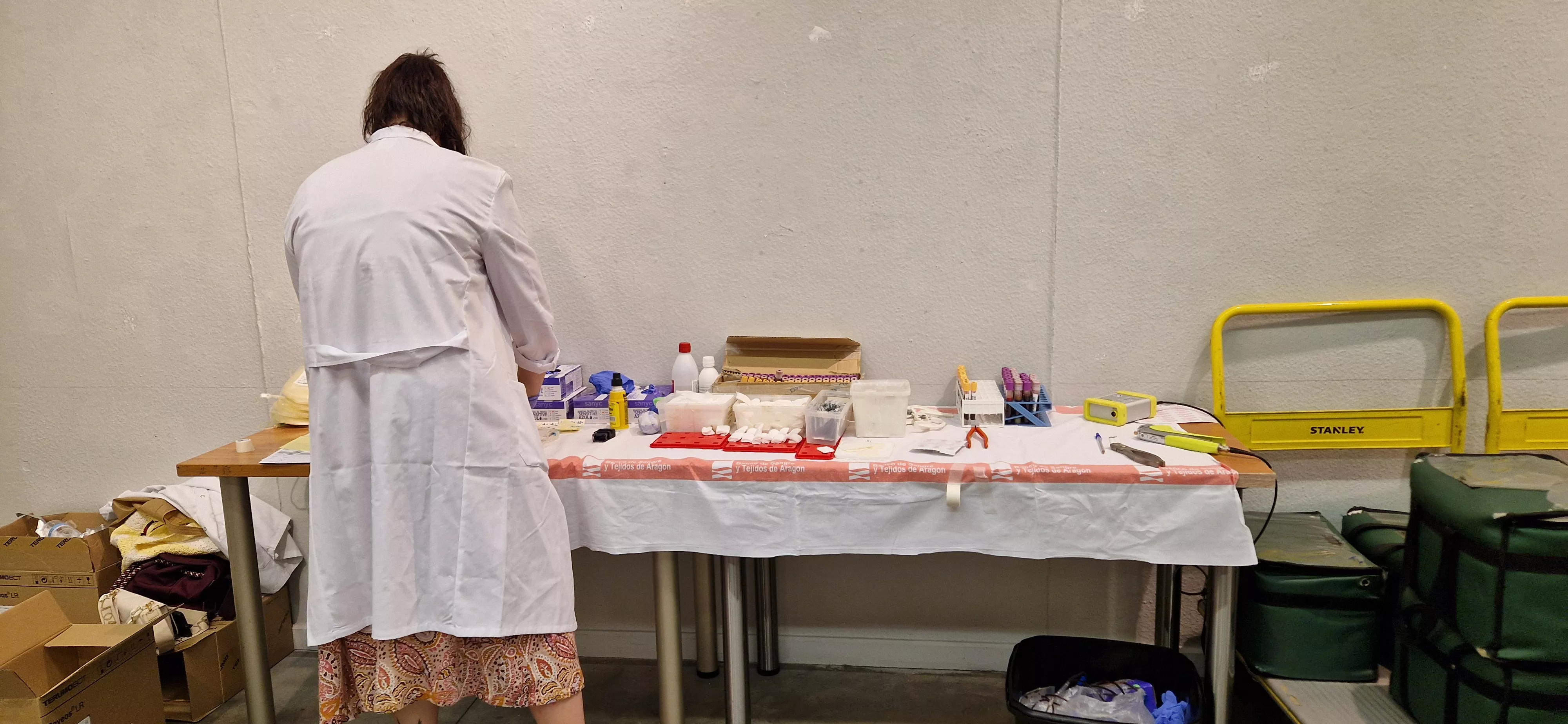 Donación de sangre en Huesca. Foto Myriam Martínez