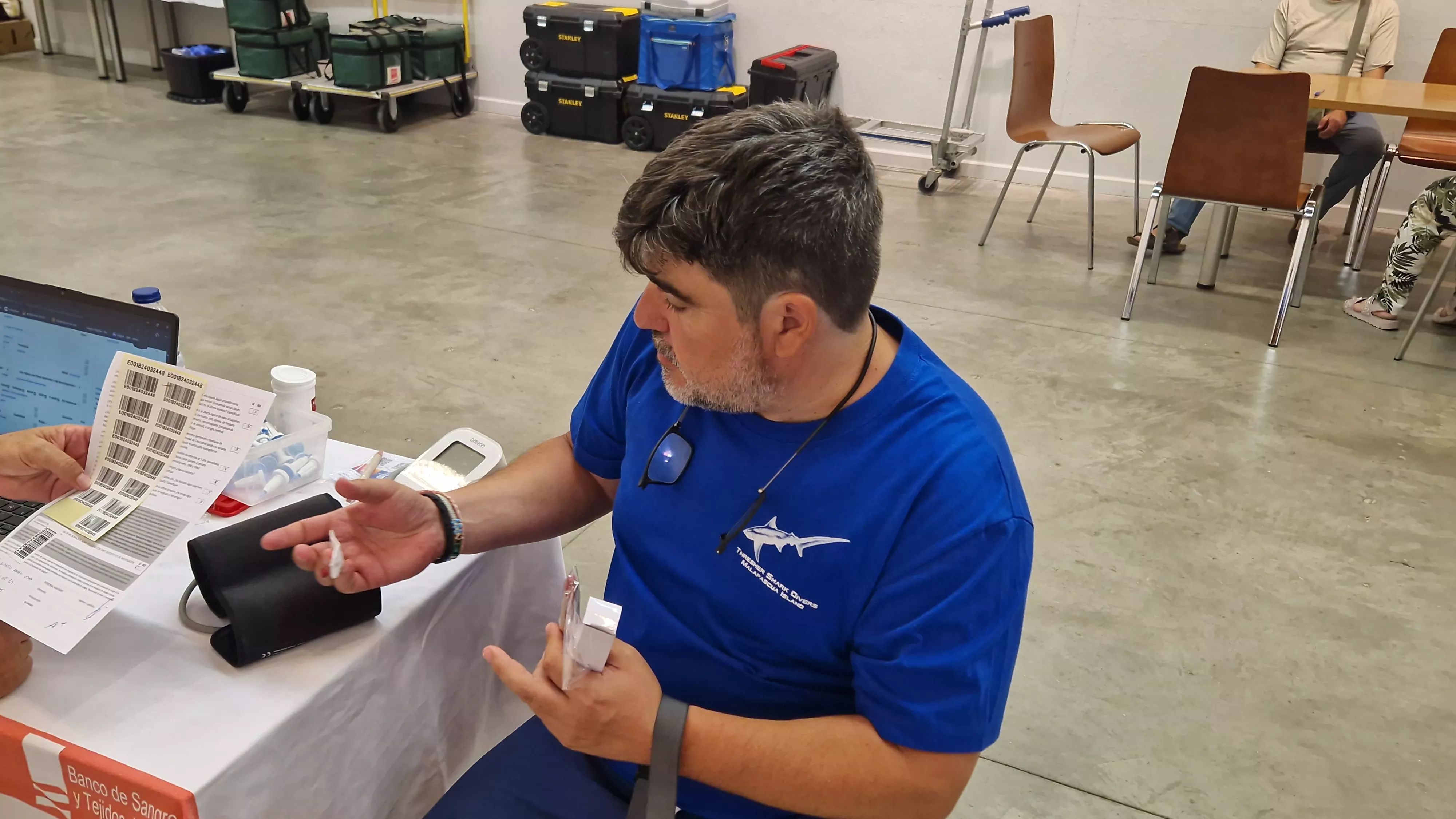 Prelaurentis solidario de donación de sangre en Huesca. Foto Myriam Martínez