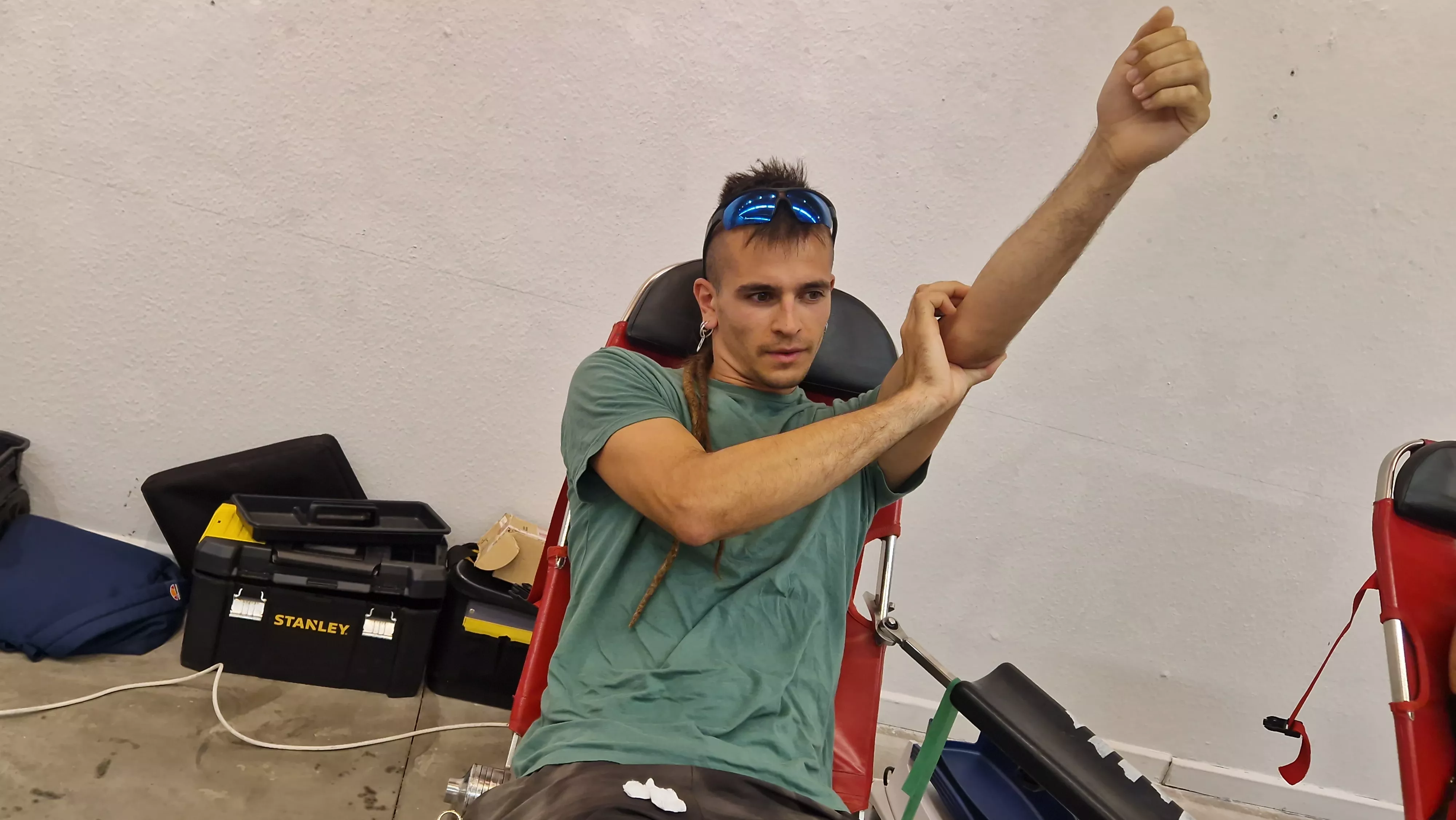 Prelaurentis solidario de donación de sangre en Huesca. Foto Myriam Martínez