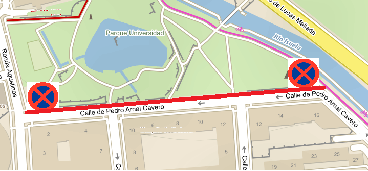 Acera de Pedro Arnal Cavero en la que se van a llevar a cabo las obras de mejora