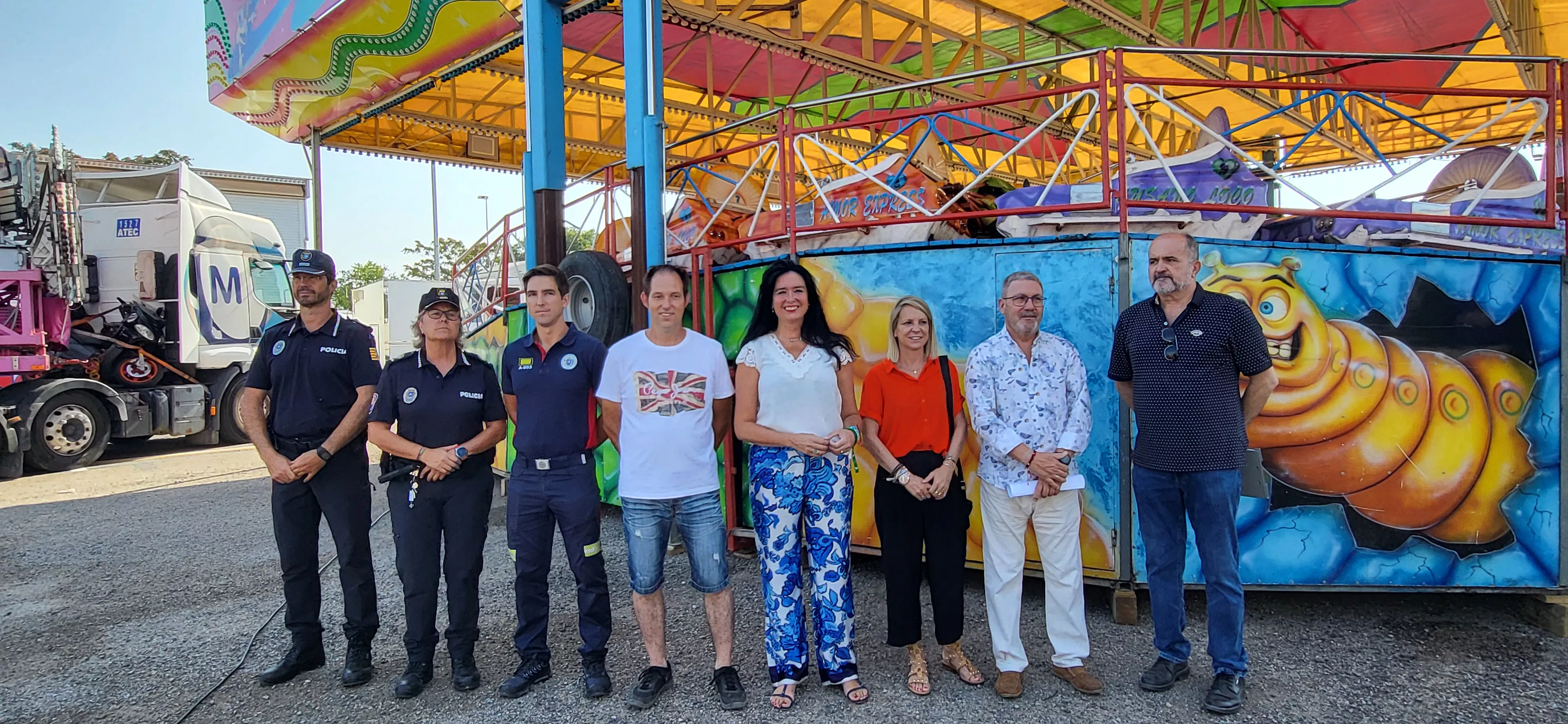 Visita al recinto ferial donde ya se montan las 28 atracciones para este San Lorenzo.