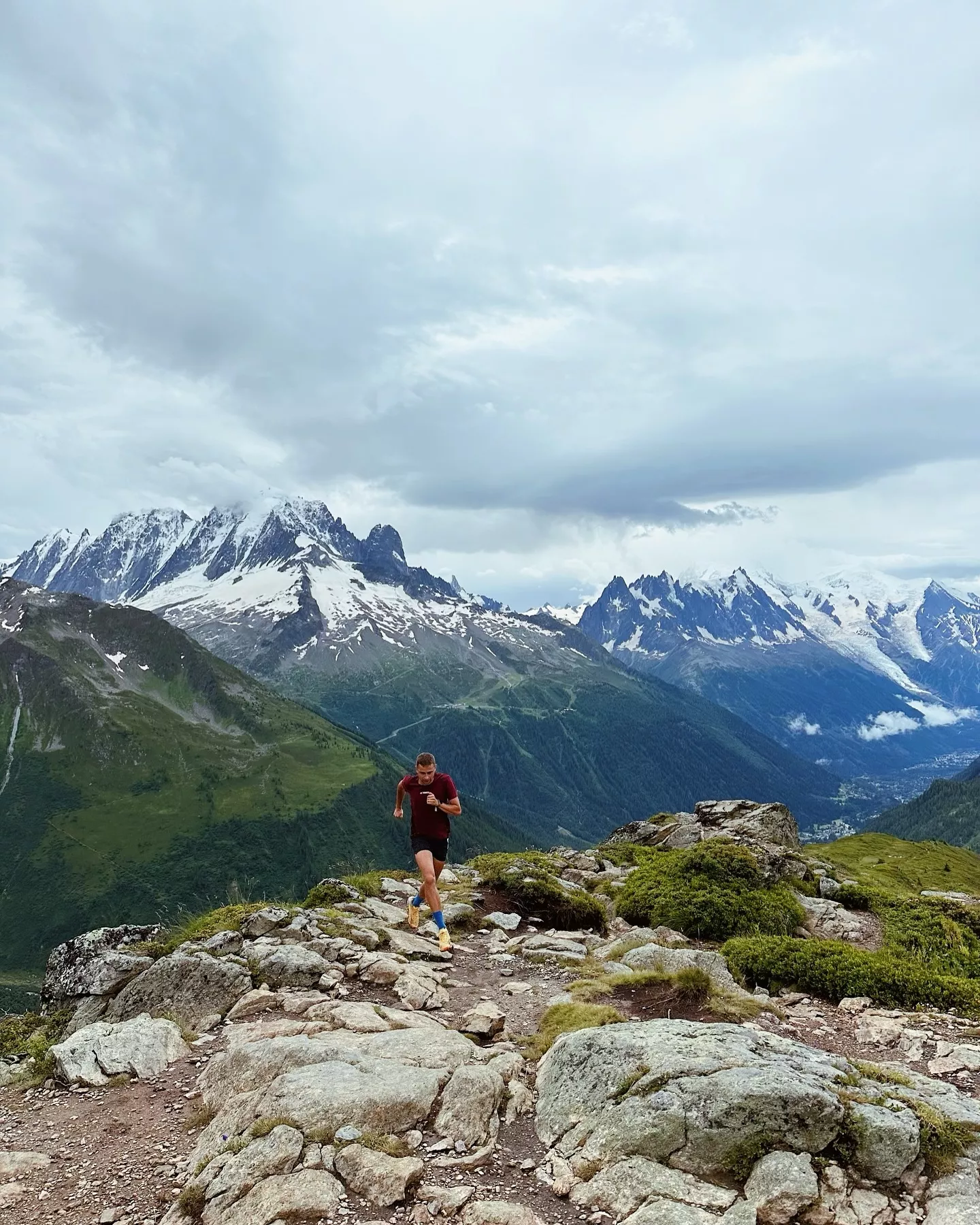 Dani Osanz, entrenando en los Alpes.