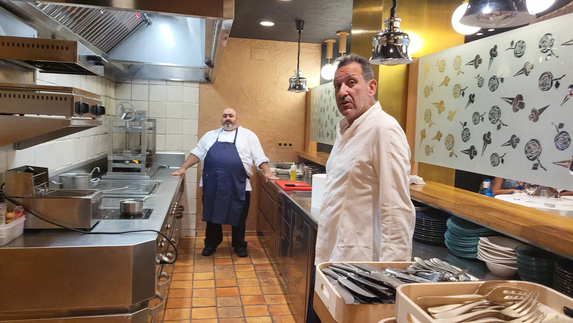 Cocina del nuevo Lillas Pastia en Huesca. El más veterano de los estrellados oscenses