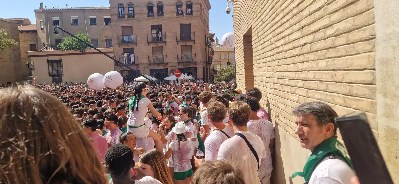 Cohete anunciador de las fiestas de San Lorenzo 2024.