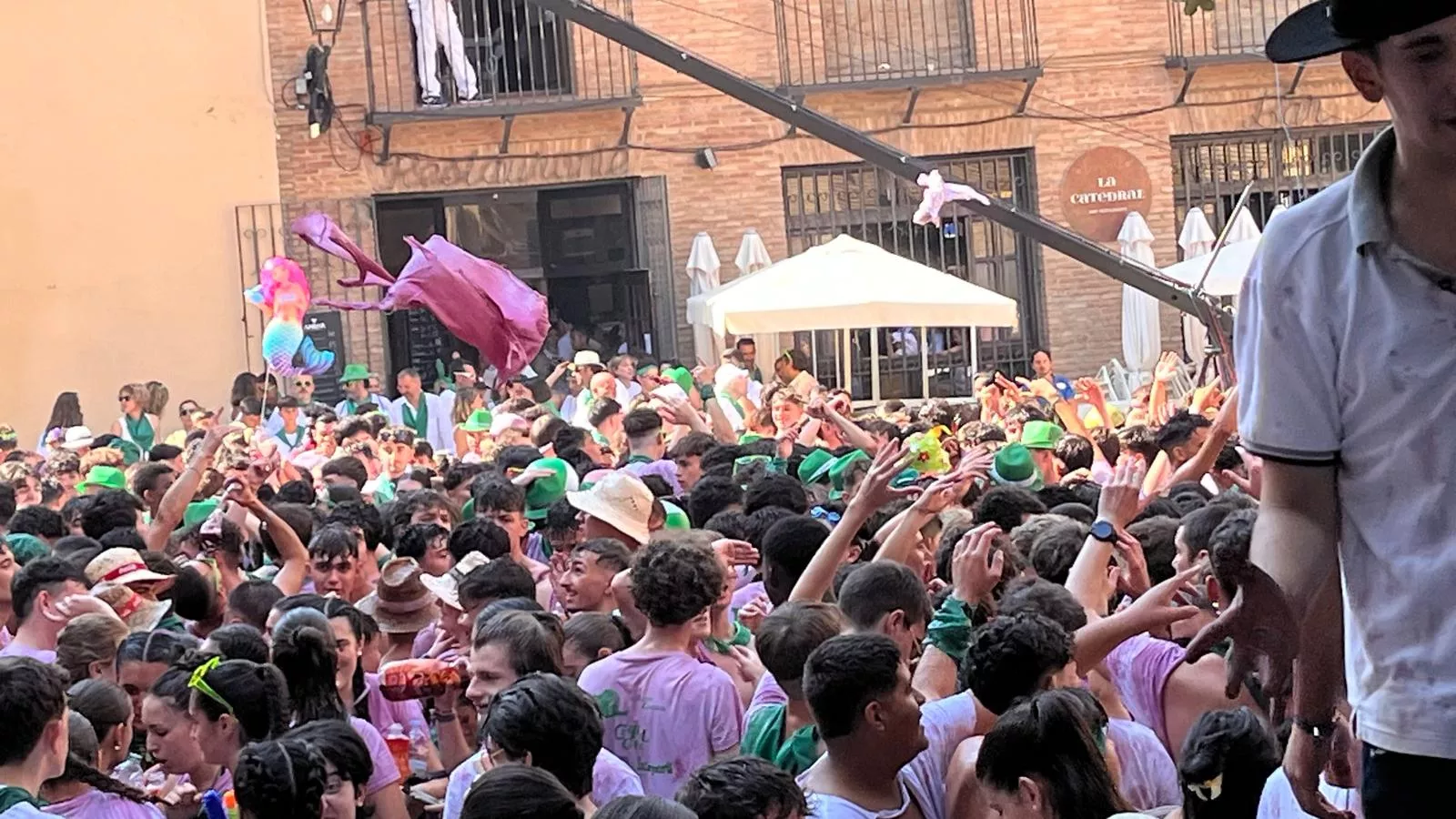 Cohete anunciador de las fiestas de San Lorenzo 2024.